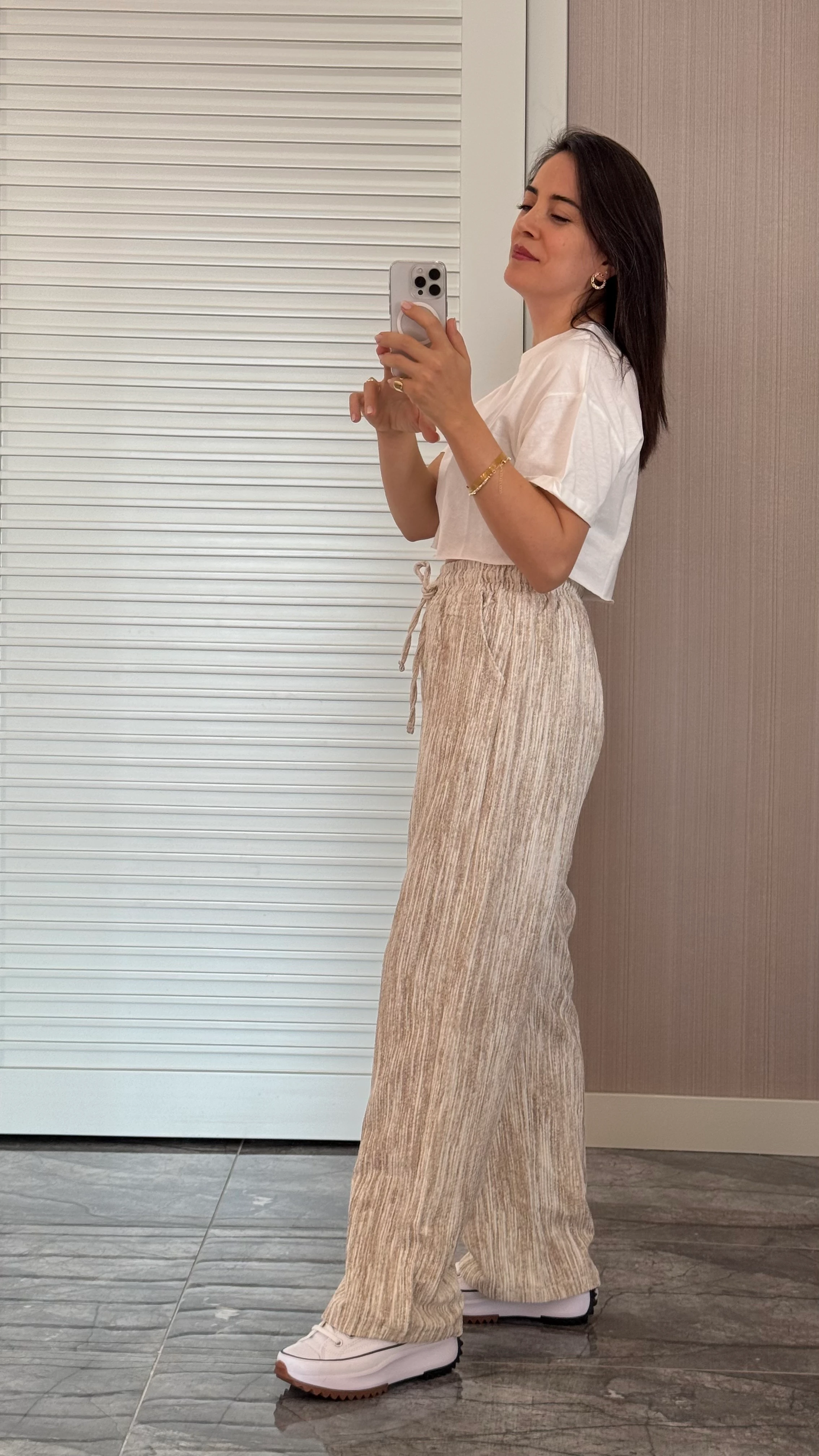 Kadife Pantolon - Ekru