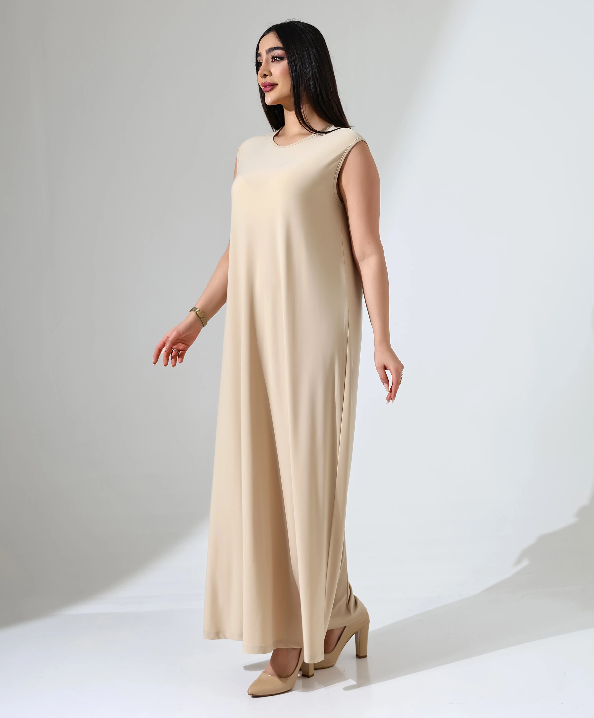 Sıfır Kol Uzun Elbise
