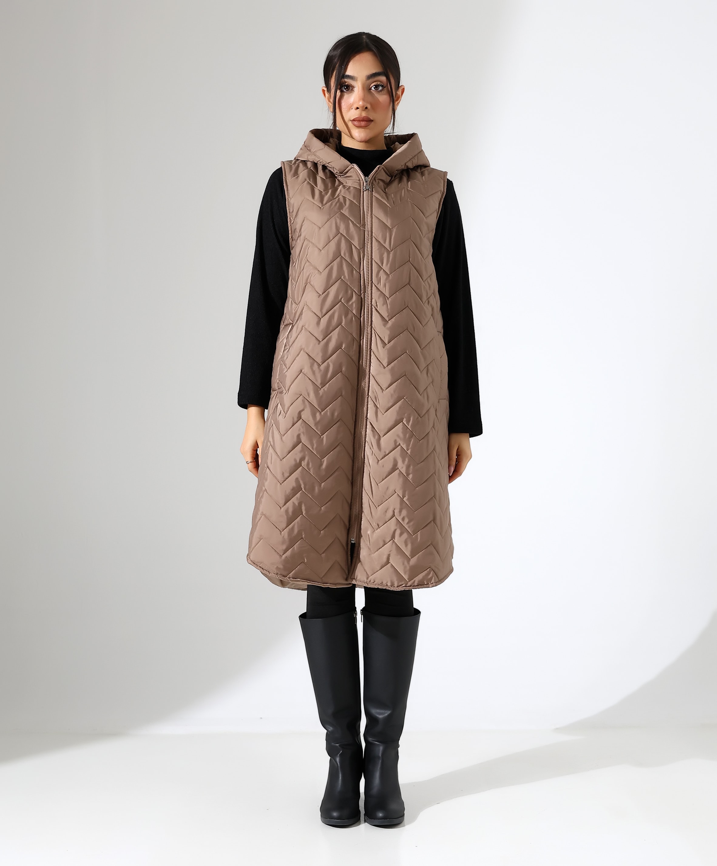 Kuzey Şişme Yelek  - Toptan - Kahve