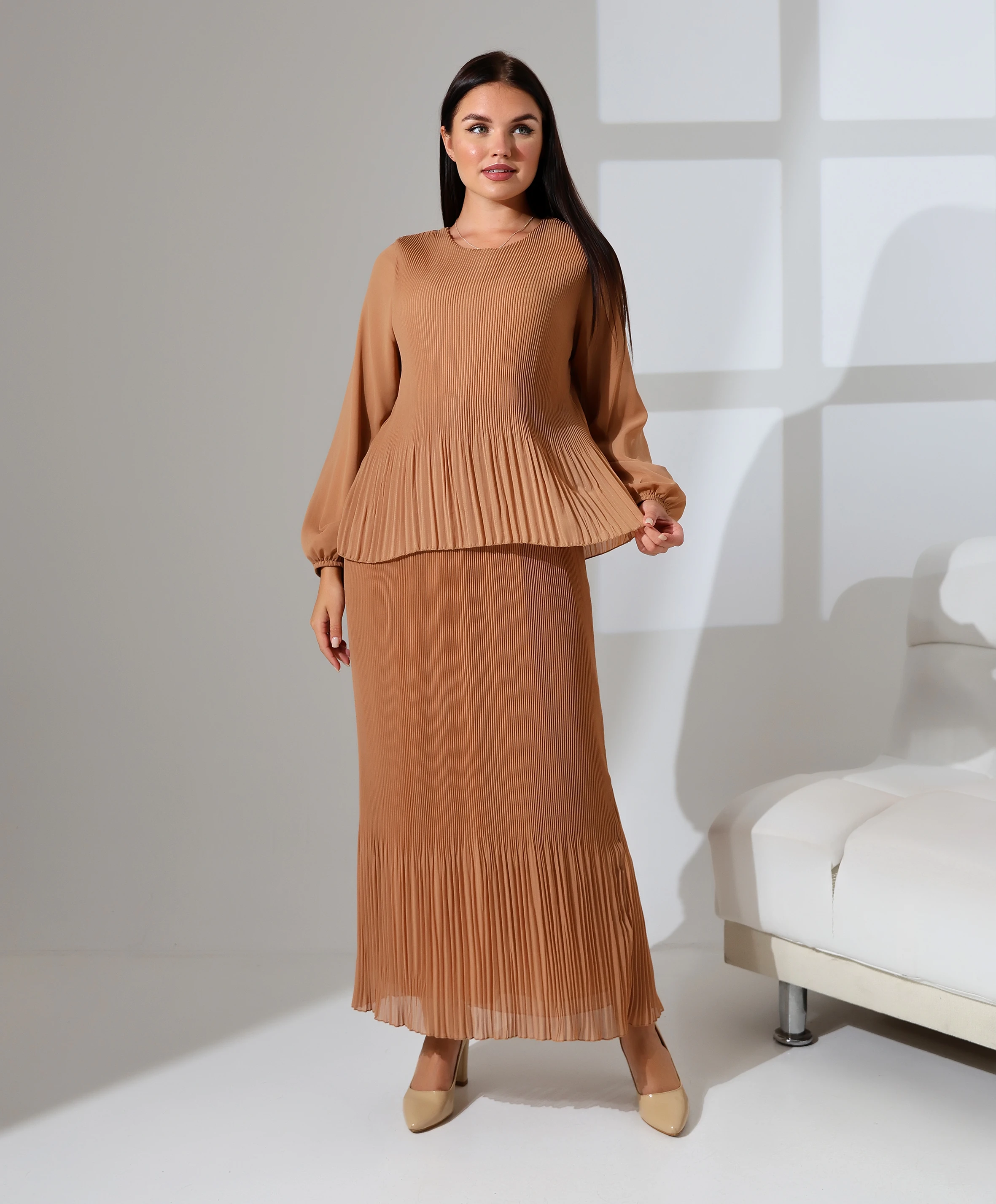 Ahenk Pilise Tesettür Elbise