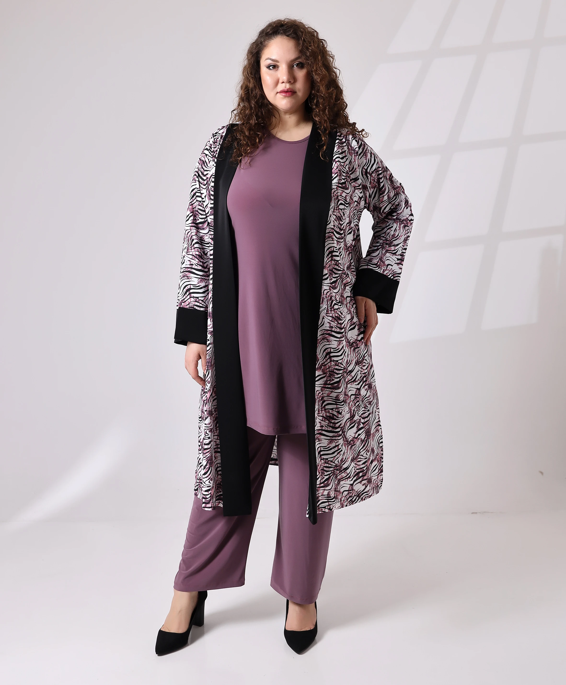 Büyük Beden Desenli Takım