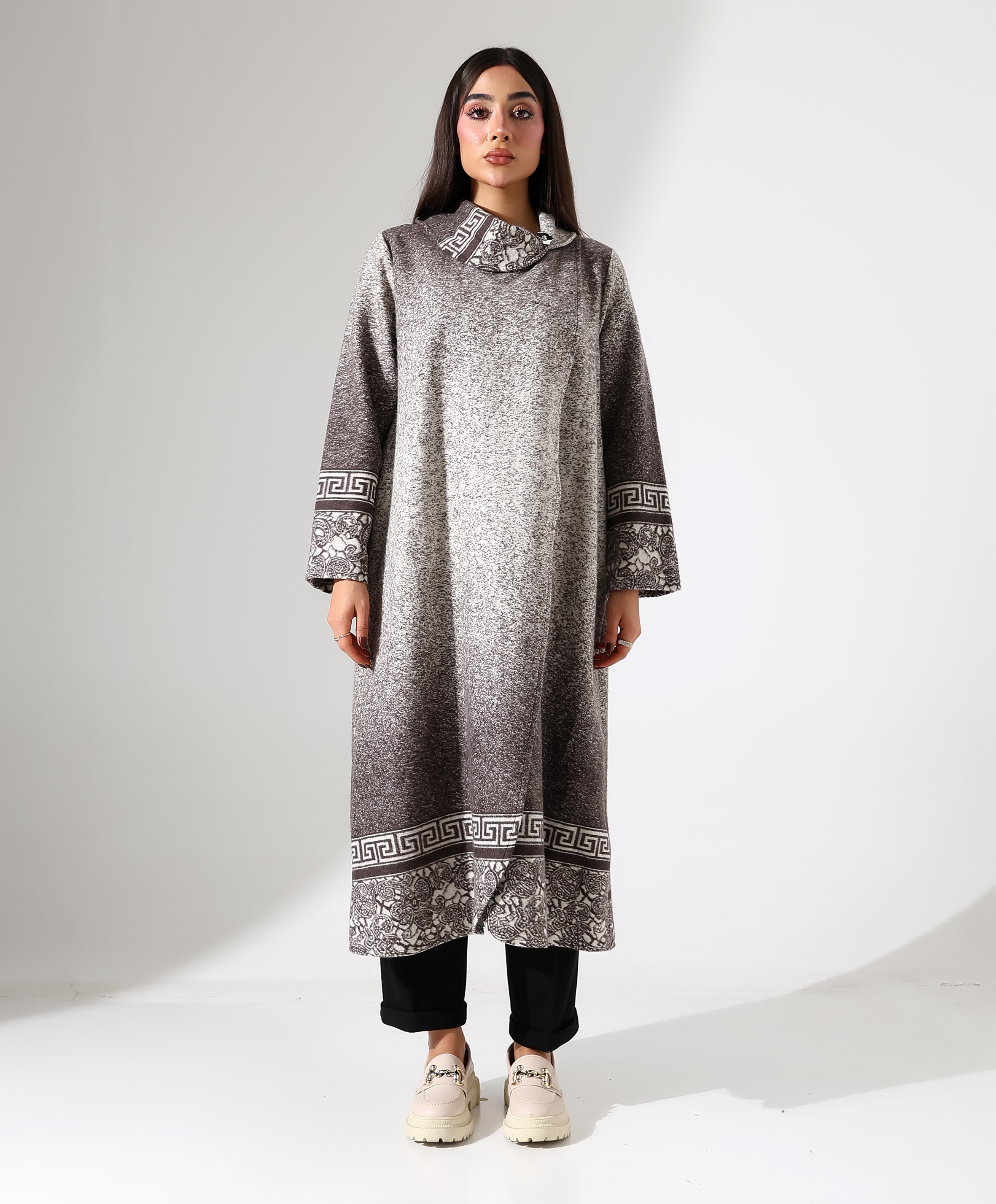 Kar Yağdı Tunik - Toptan - Kahverengi