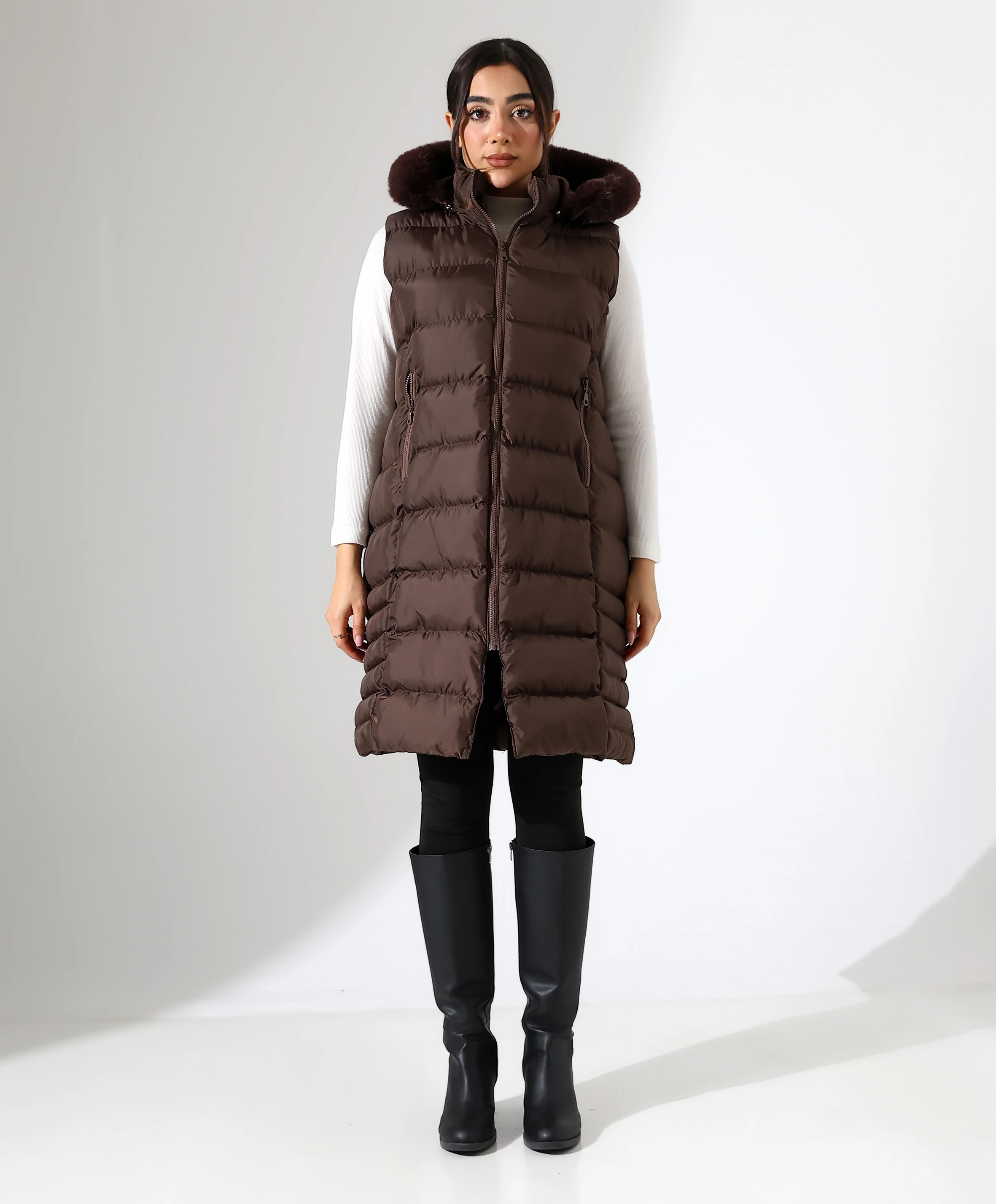 Moskova Battal Yelek - Toptan - Kahve