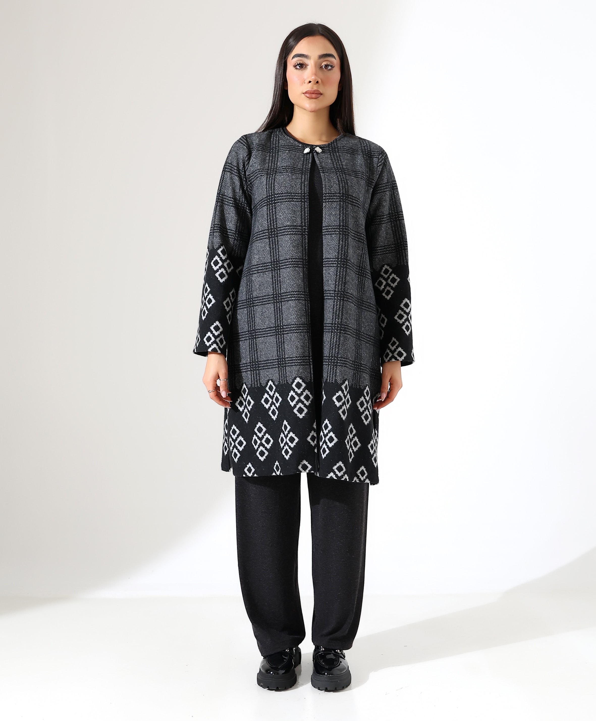 Square Hırka Takım - Toptan - Siyah