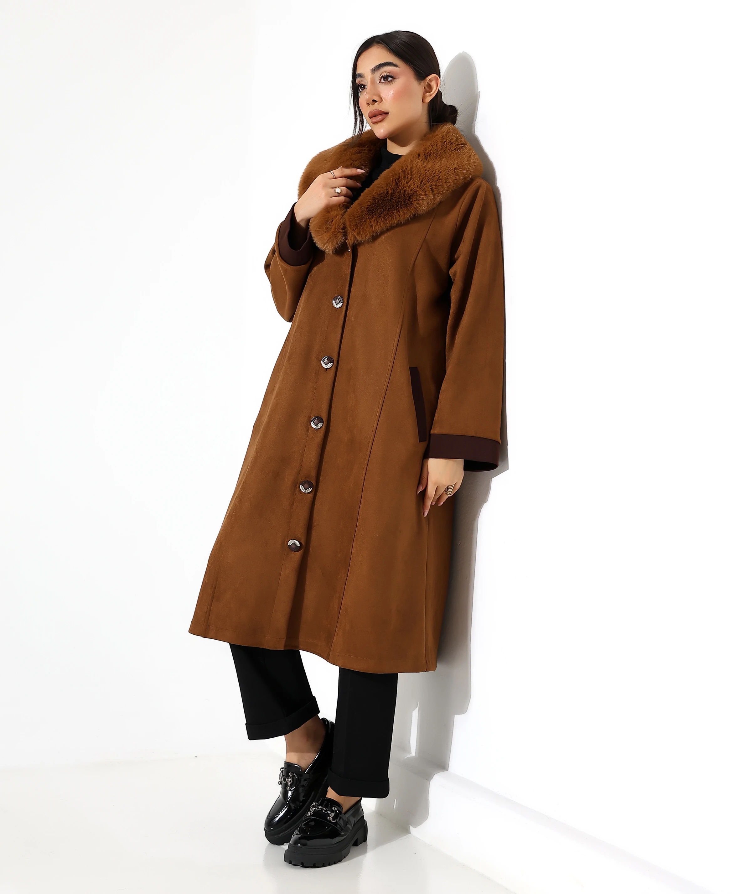 Şal Yaka Kaban - Toptan