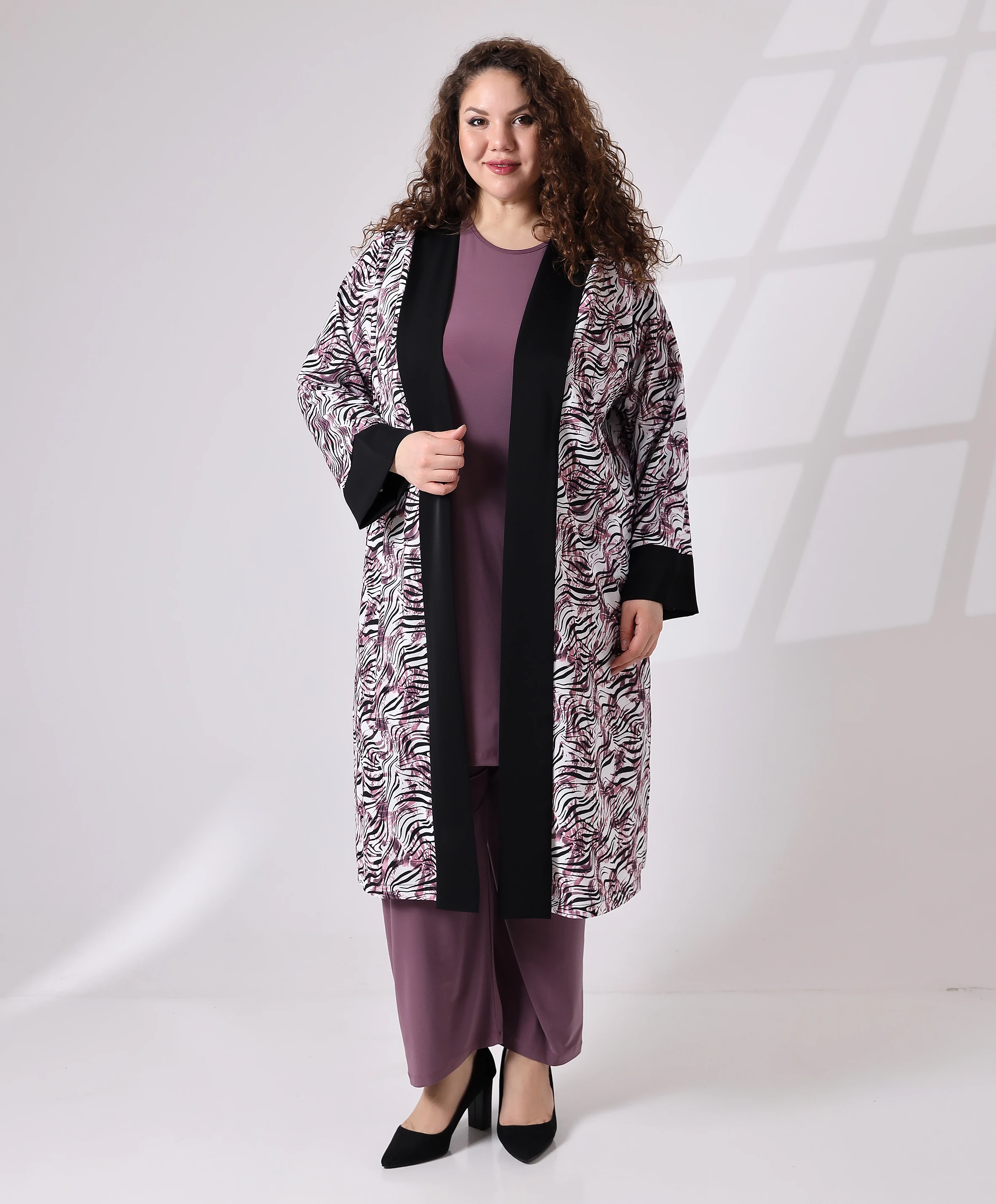 Büyük Beden Desenli Takım