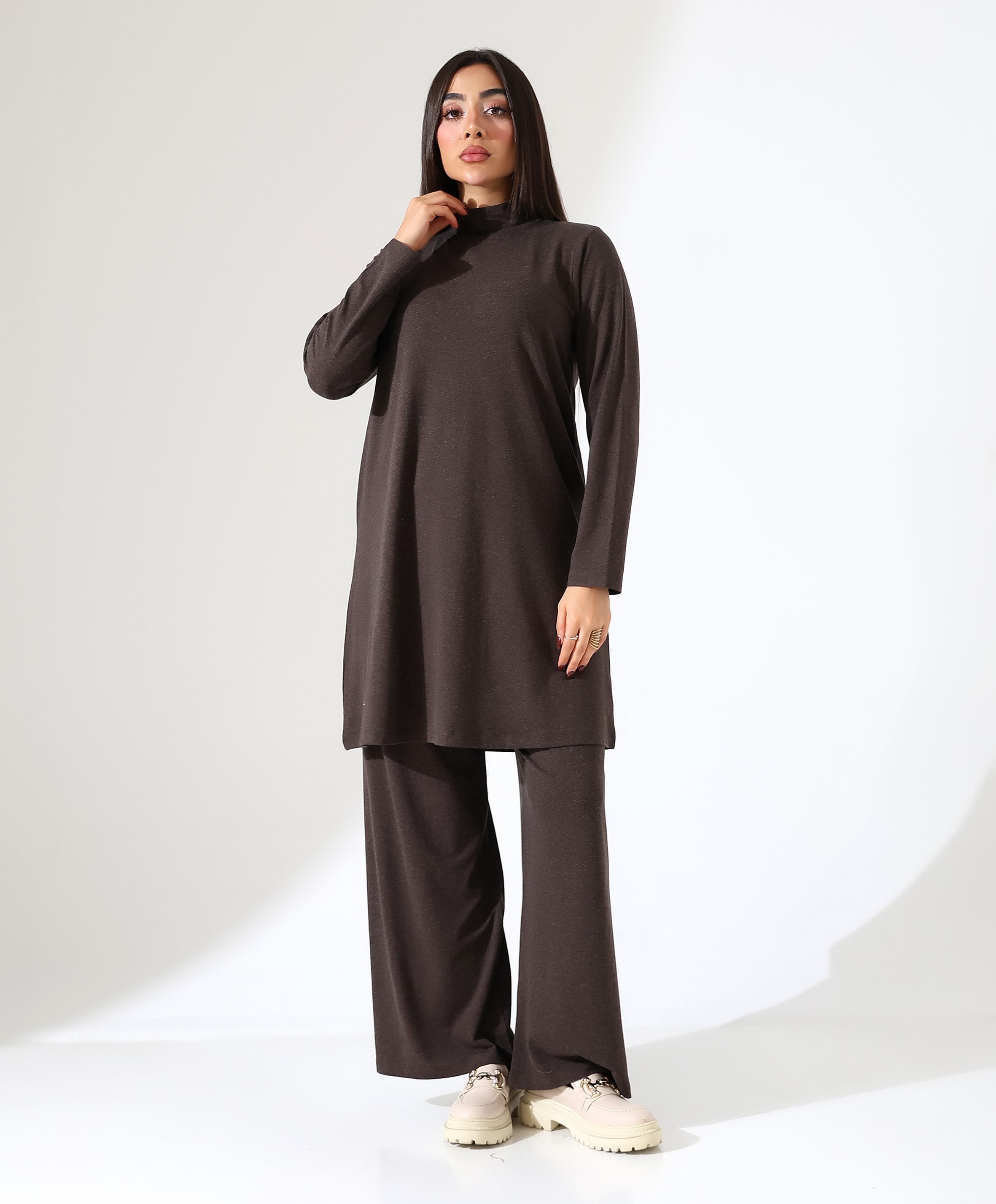 Boğazlı Yün Tunik - Toptan