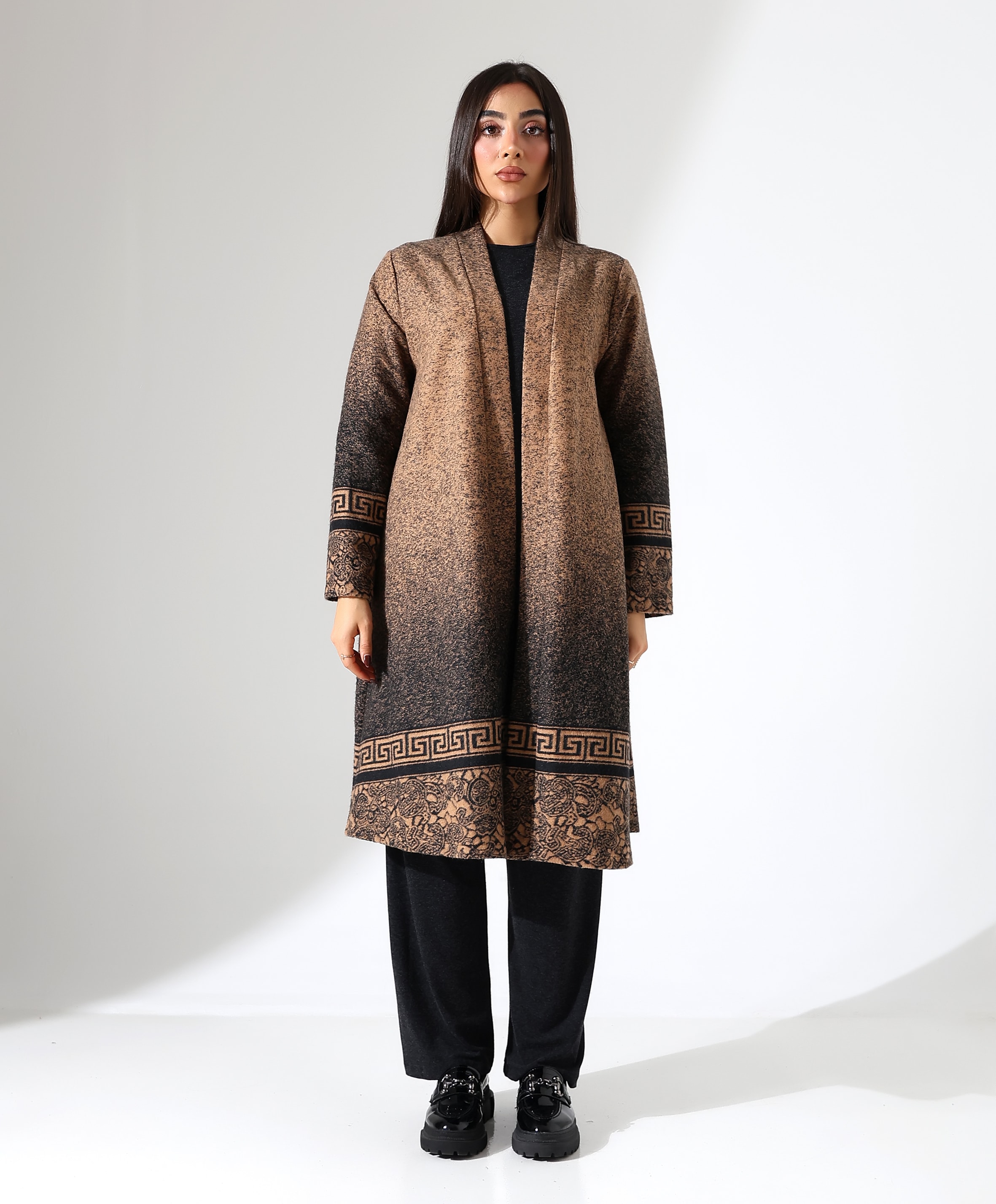 Kar Yağdı Hırka Takım - Toptan - Camel