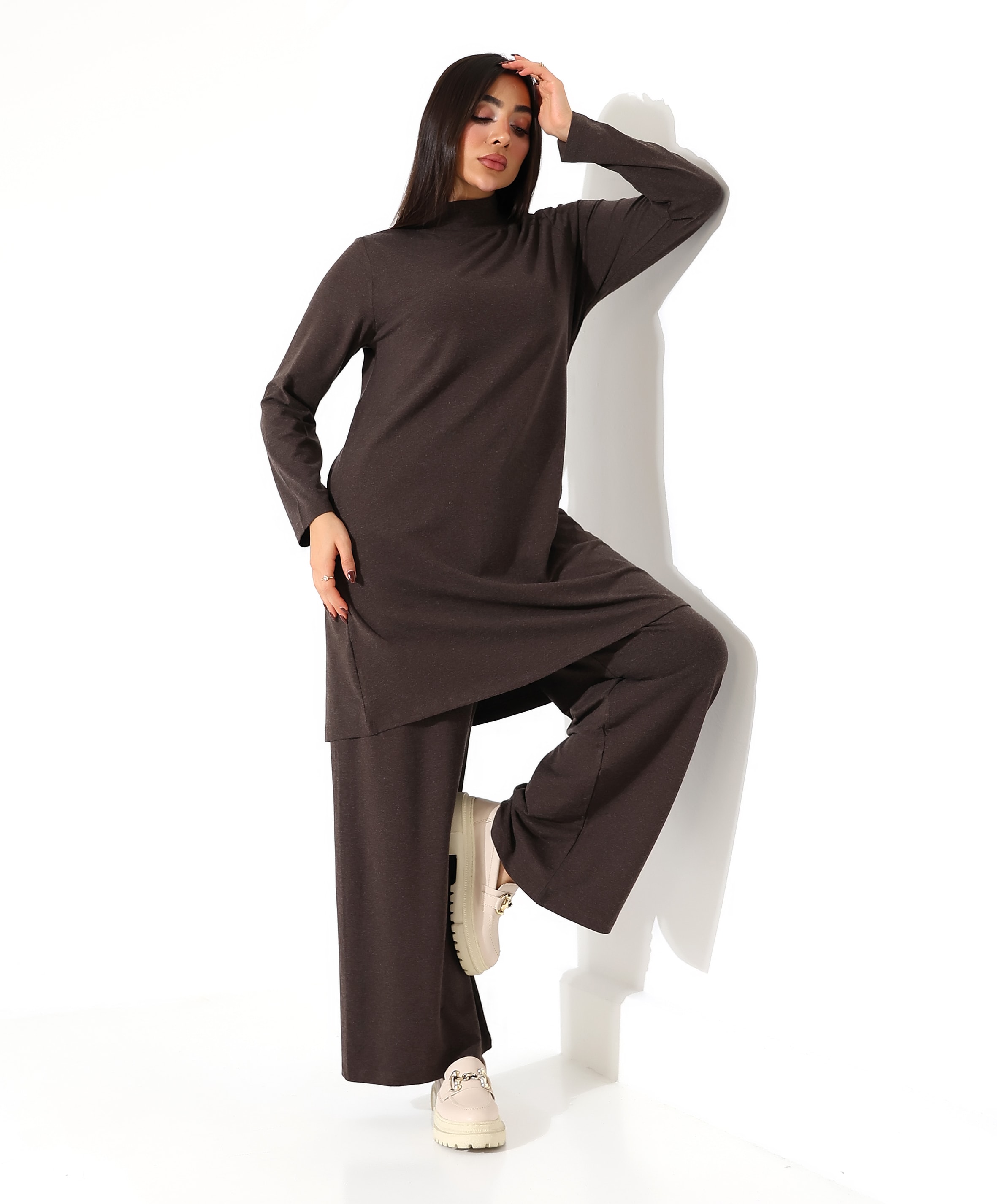 Boğazlı Yün Tunik - Toptan