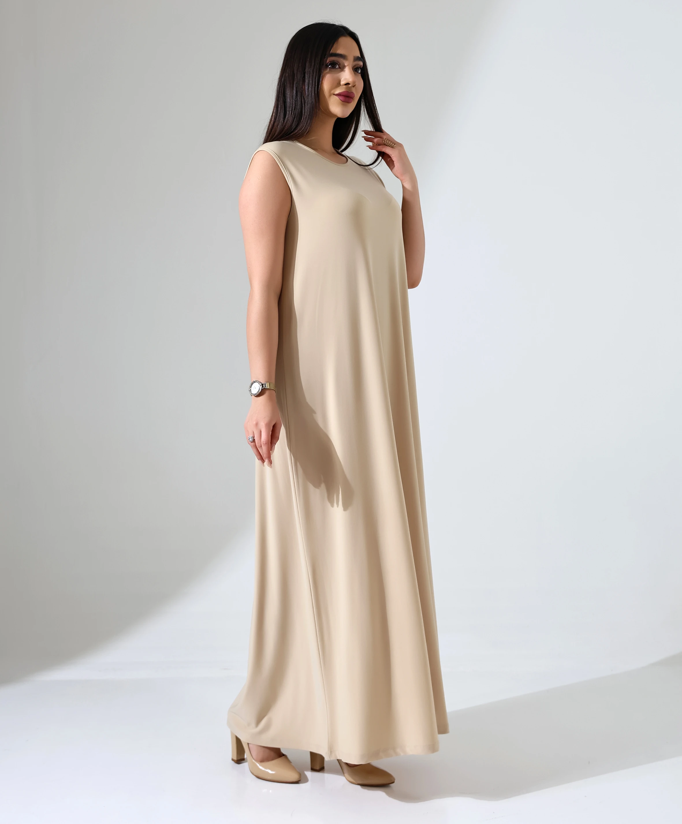 Sıfır Kol Uzun Elbise