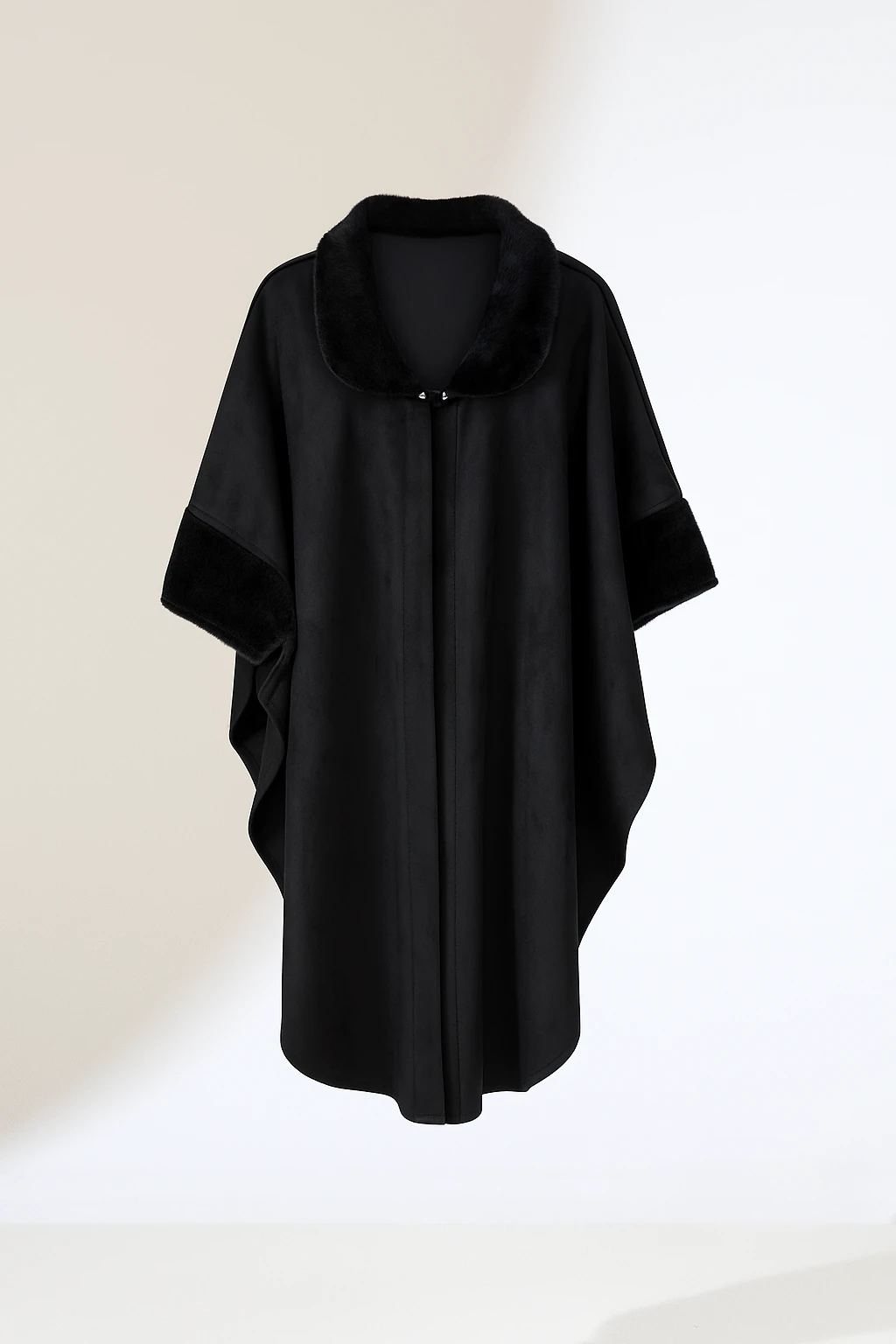 Fok Kürk Panço - Toptan - Siyah