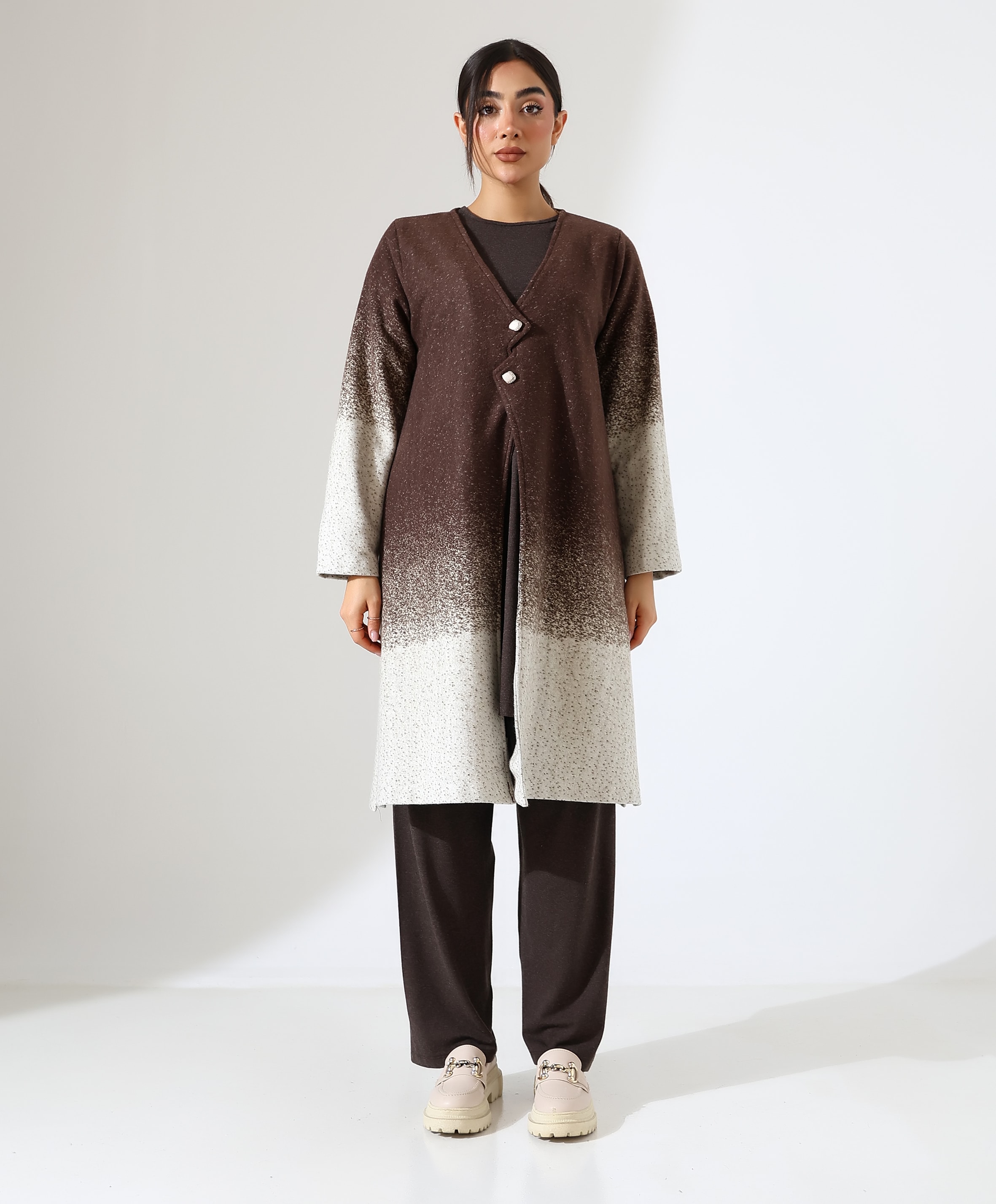 Kar Yağdı Vav Takım - Toptan - Kahve