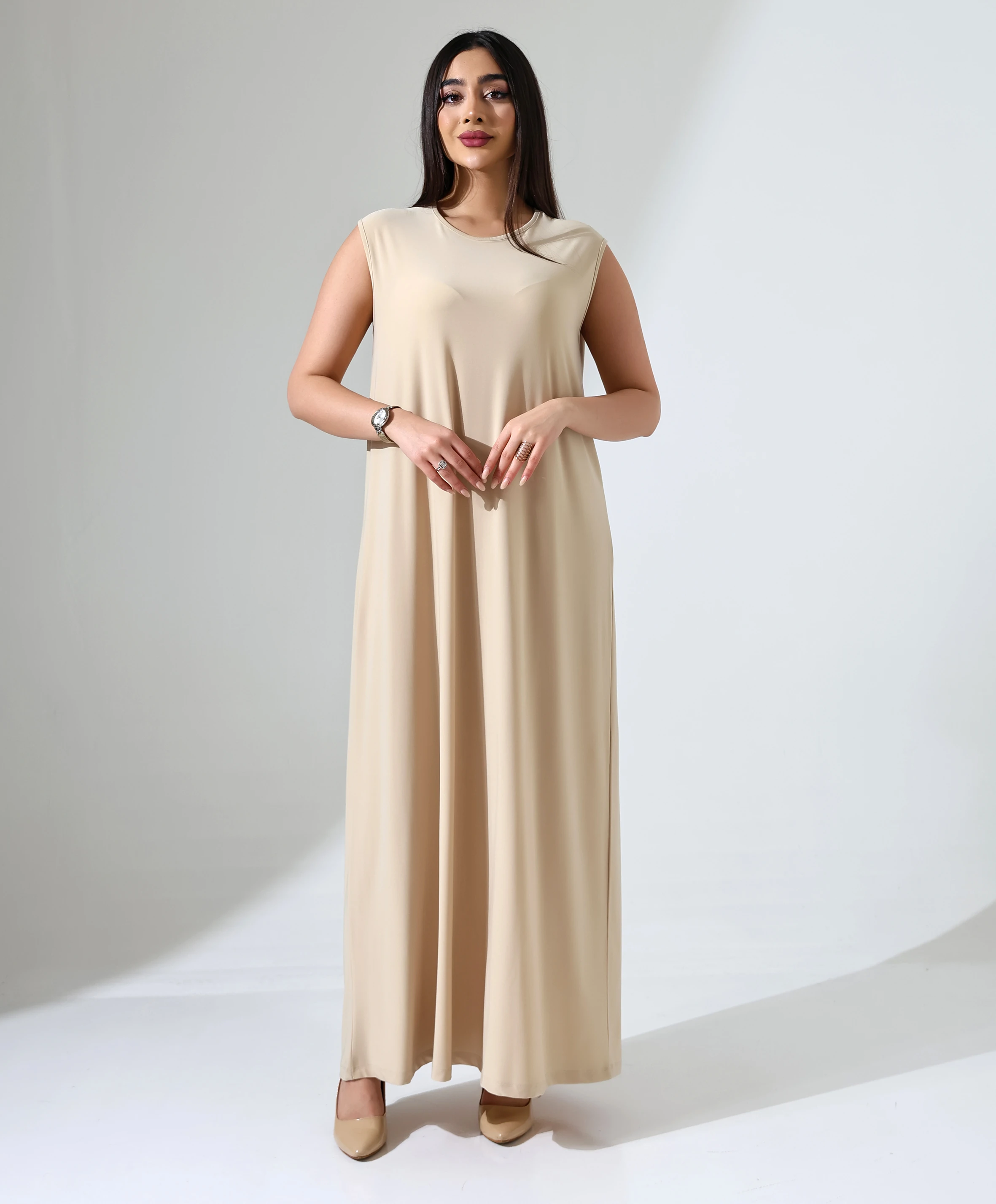 Sıfır Kol Uzun Elbise