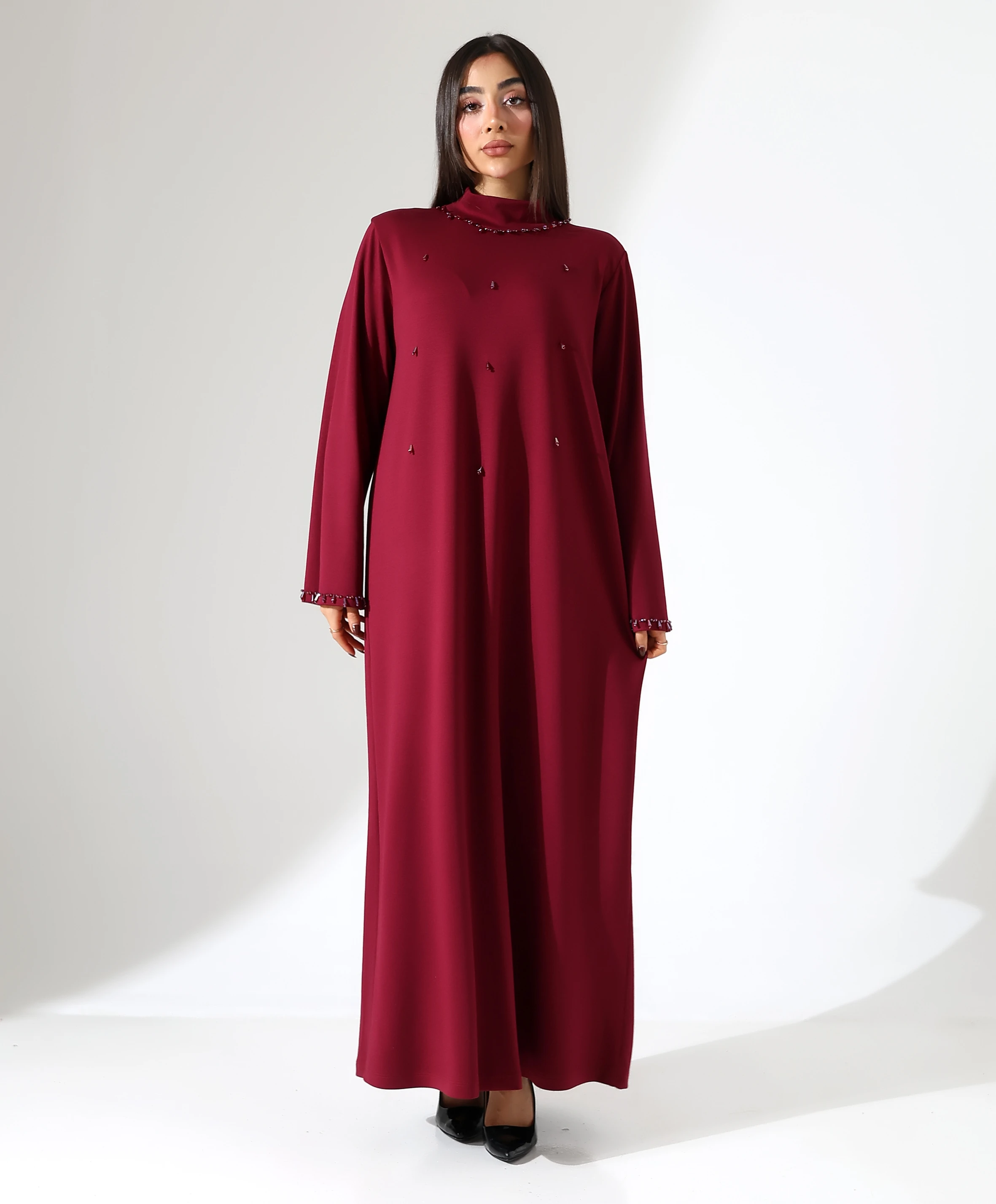 Modal Davet Elbise - Toptan - Bordo