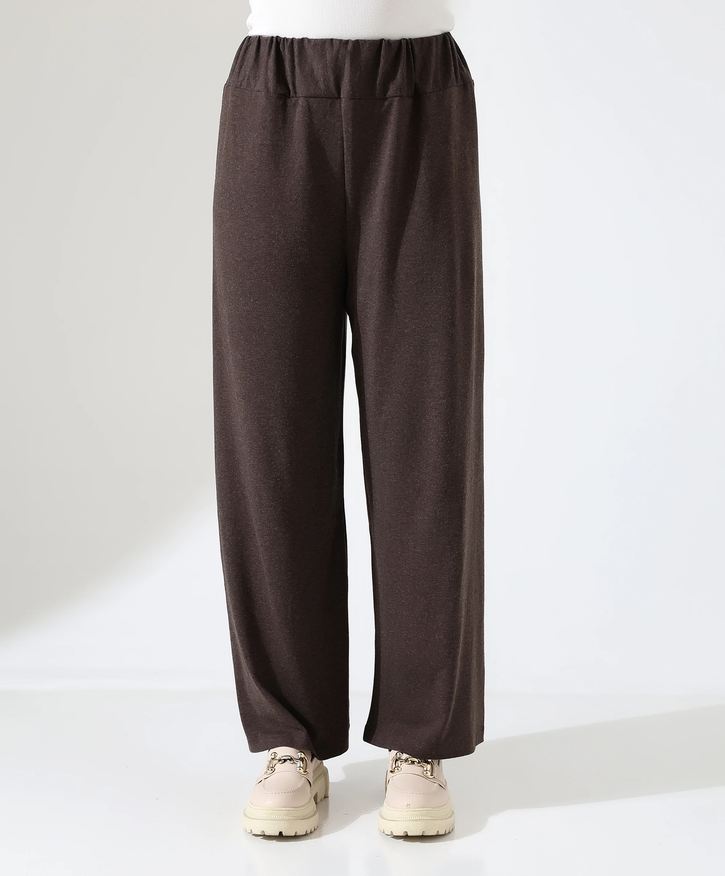 Yün Viskon Pantolon - Toptan - Kahve