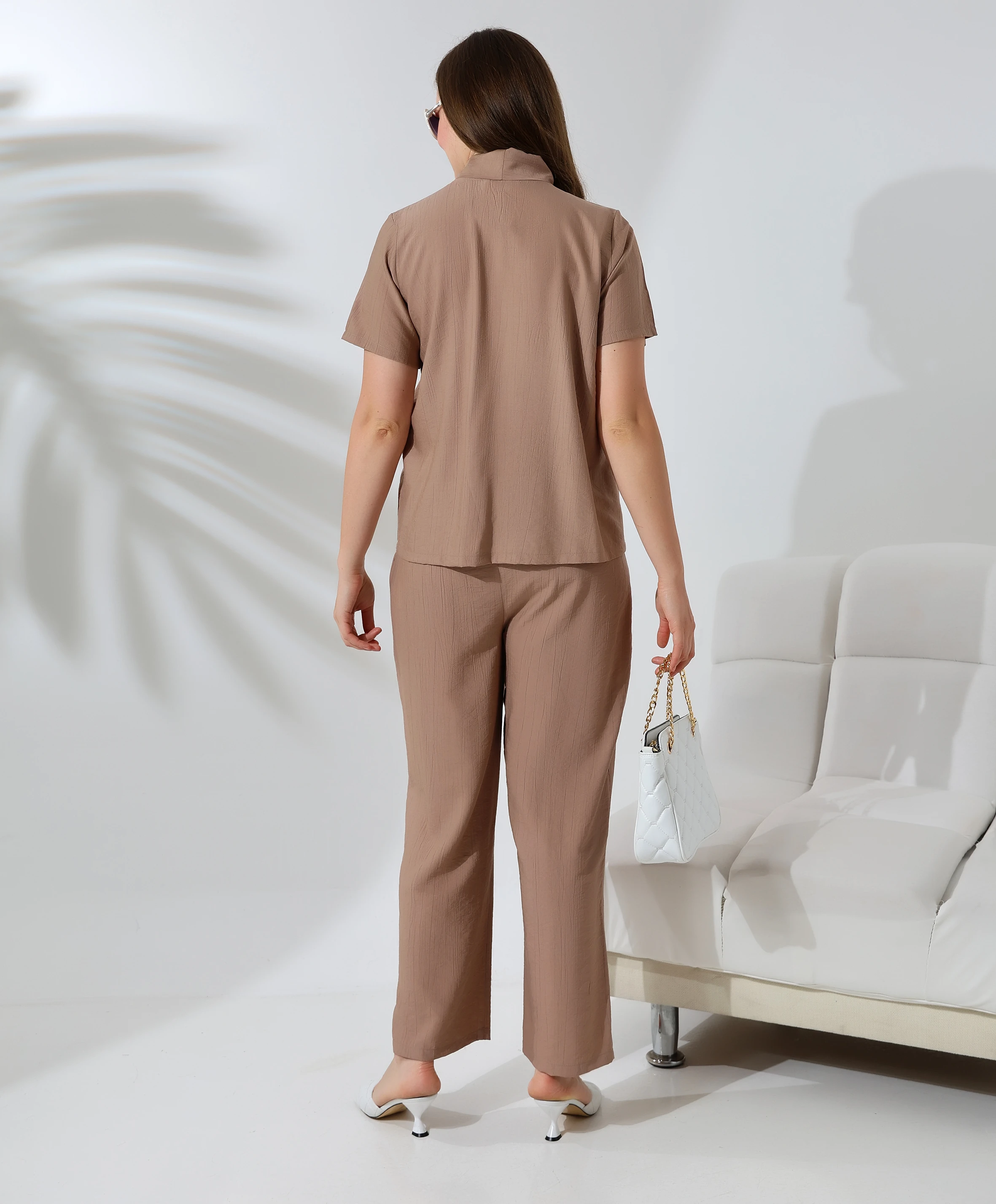 Şal Yaka Bluz Takım