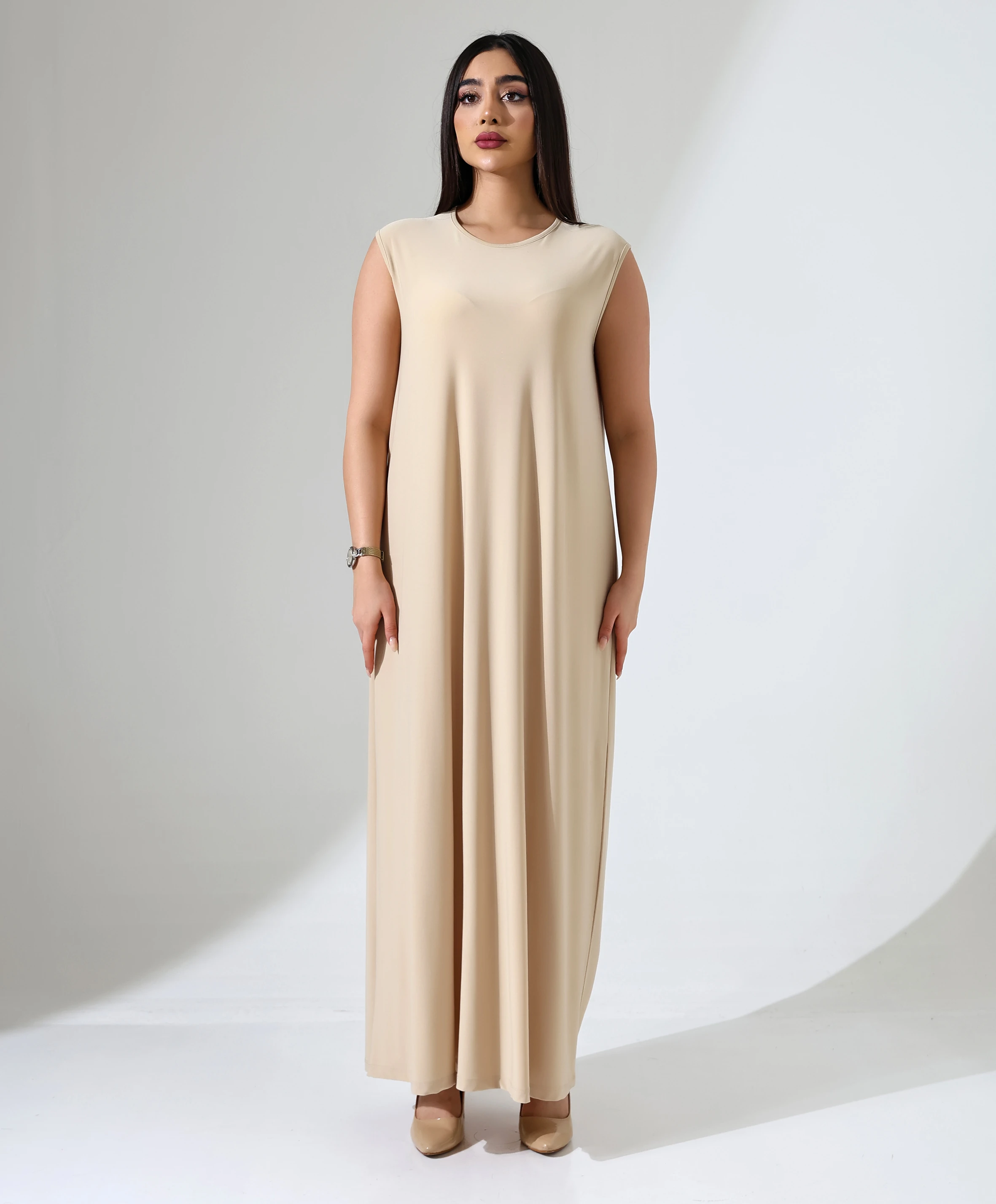 Sıfır Kol Uzun Elbise