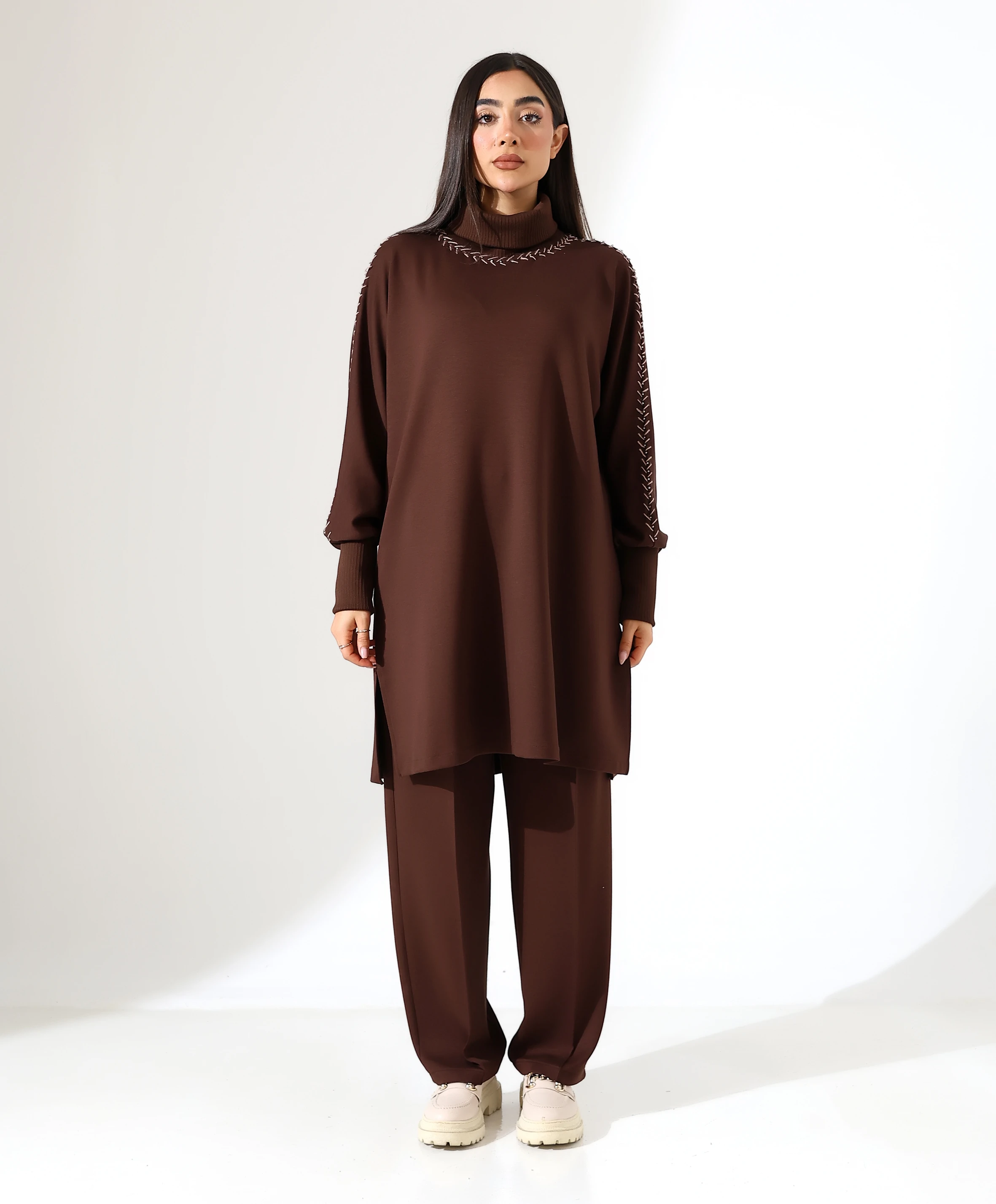 Hanımeli Soft Takım - Toptan - Kahve