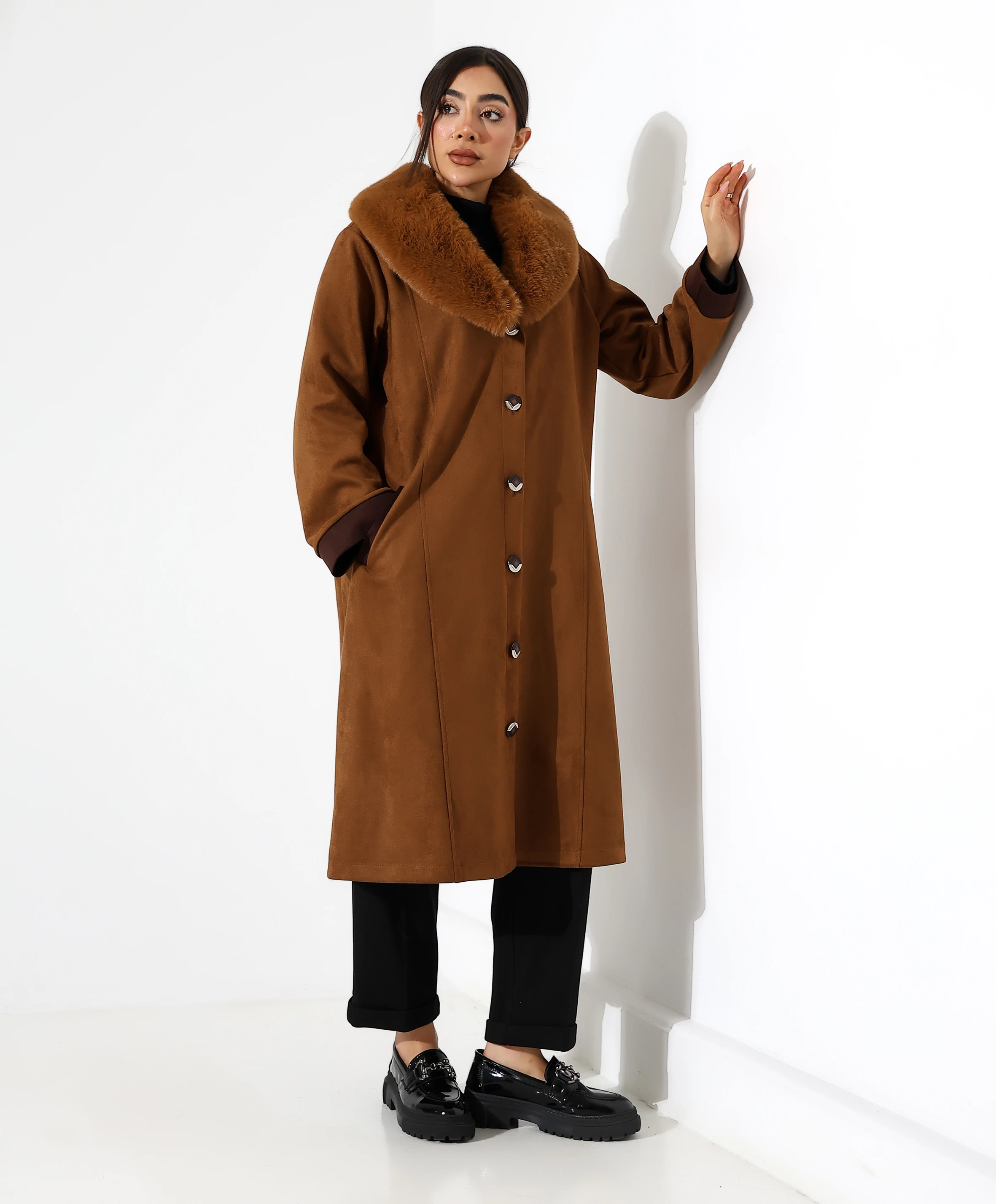 Şal Yaka Kaban - Toptan