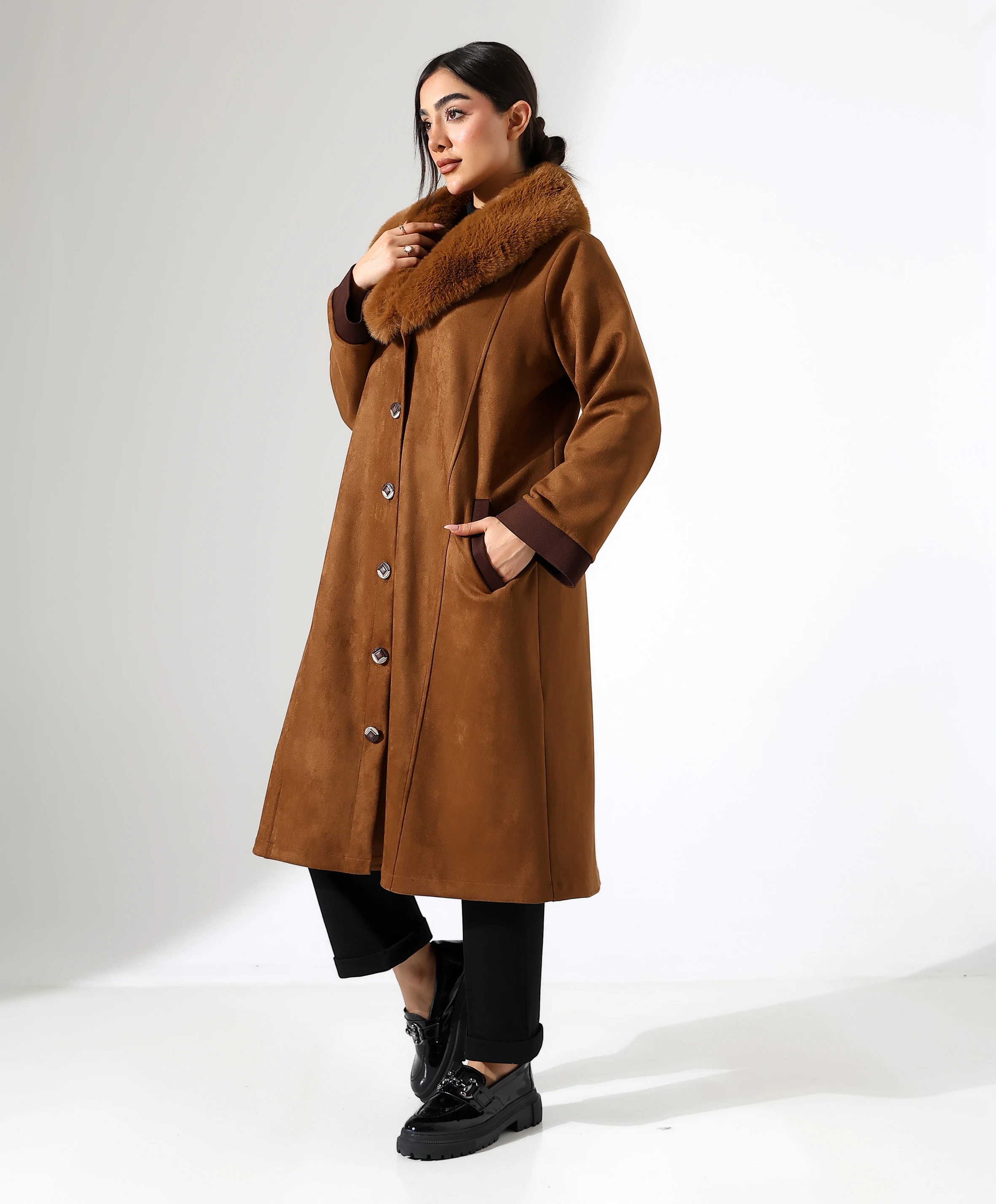 Şal Yaka Kaban - Toptan