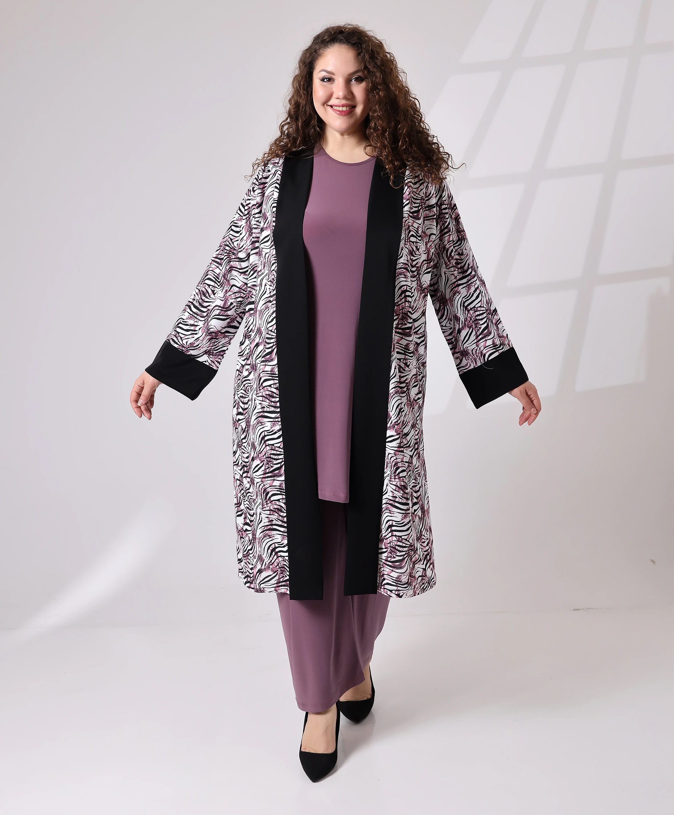 Büyük Beden Desenli Takım