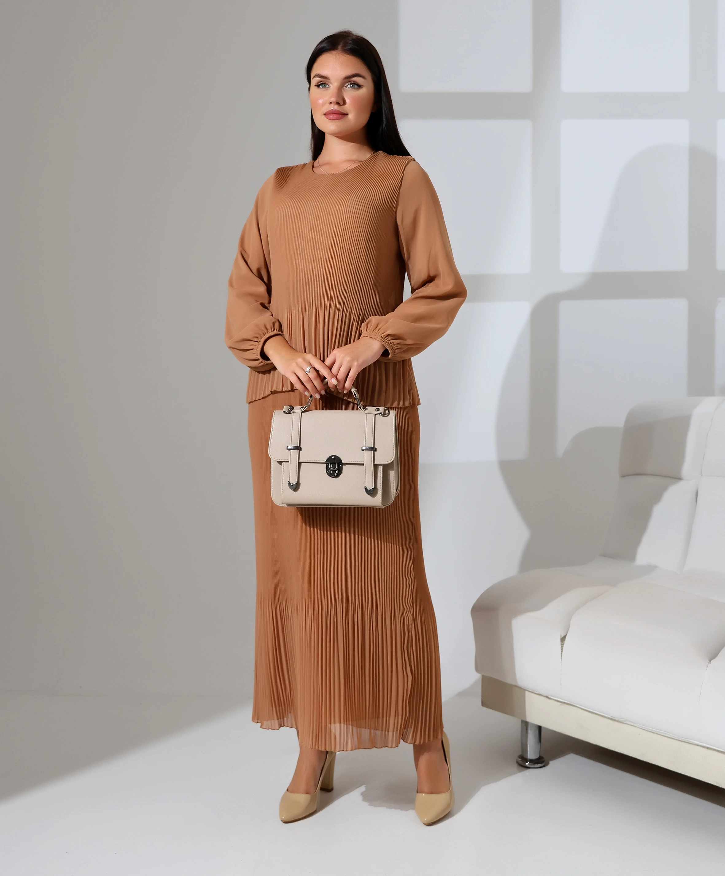 Ahenk Pilise Tesettür Elbise