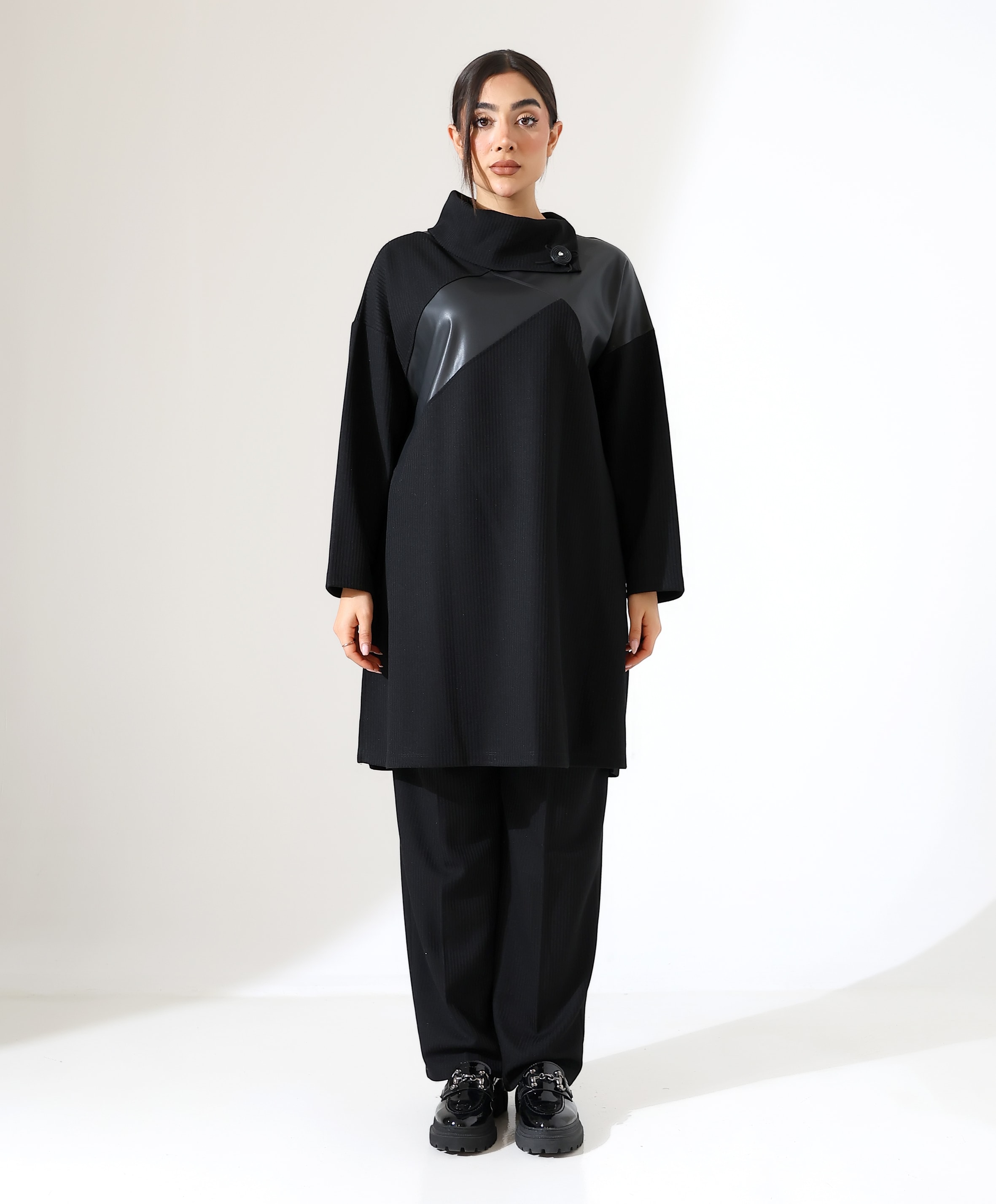 İntizar Deri Takım - Toptan - Siyah