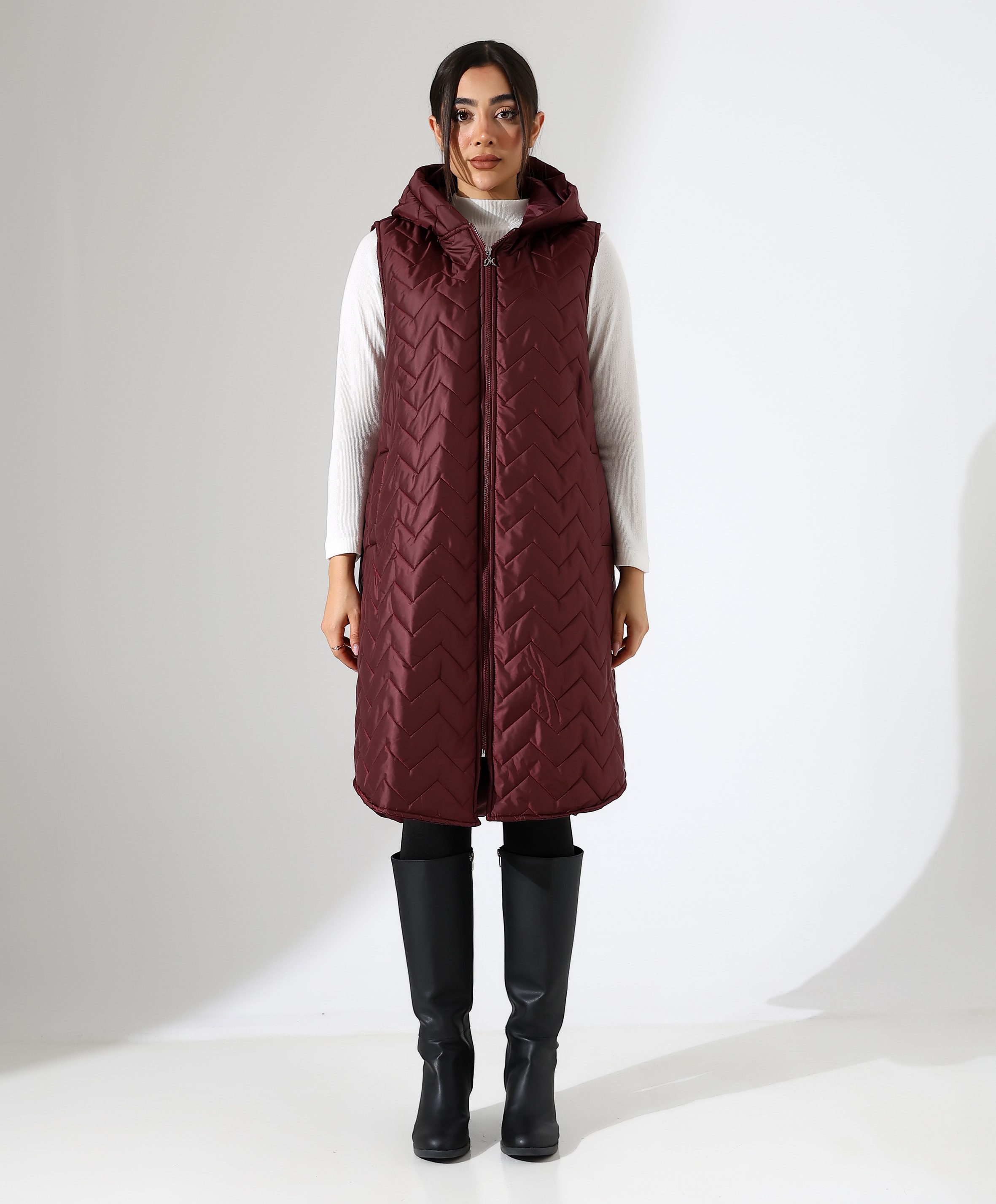 Kuzey Şişme Yelek  - Toptan - Bordo