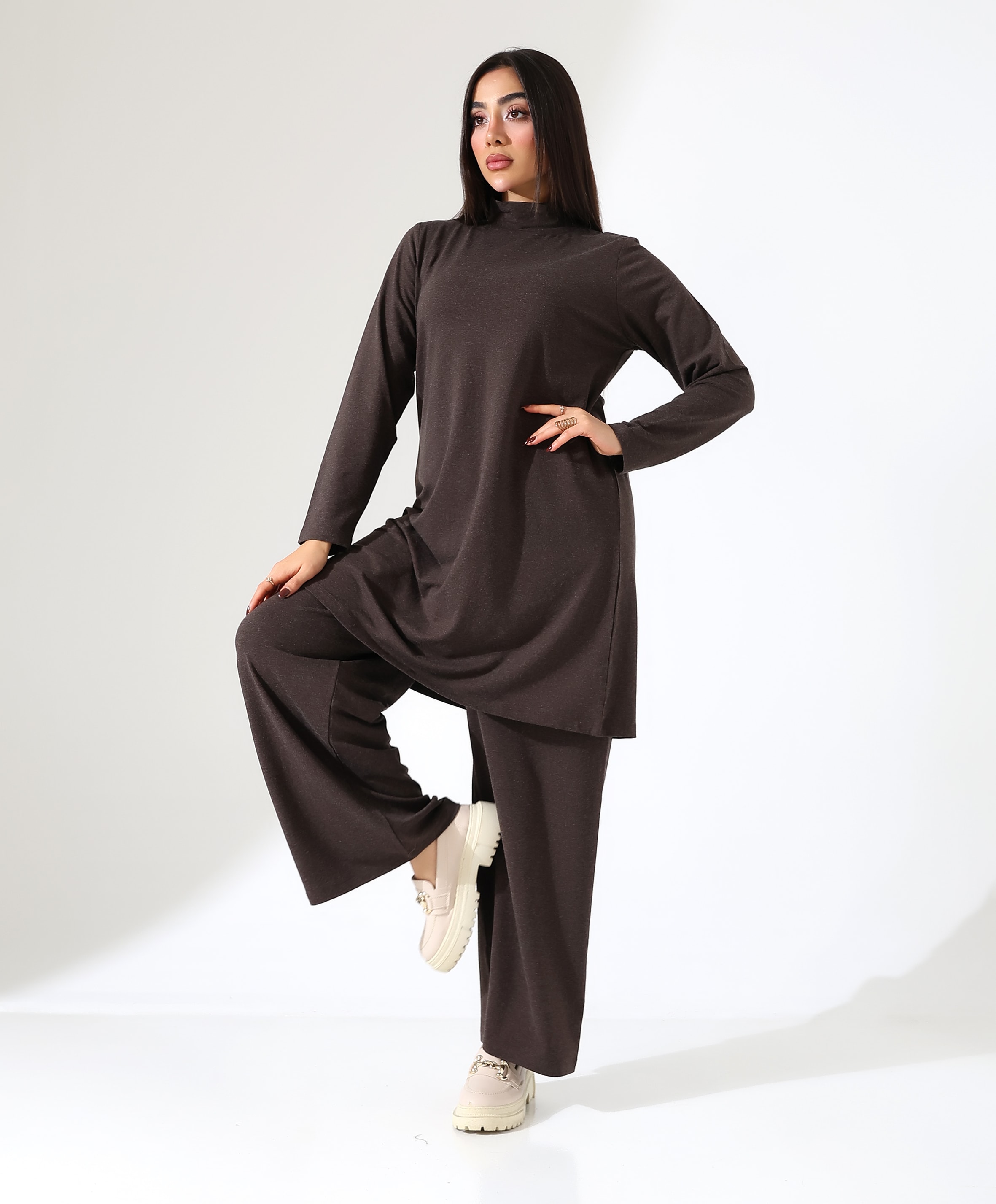 Boğazlı Yün Tunik - Toptan