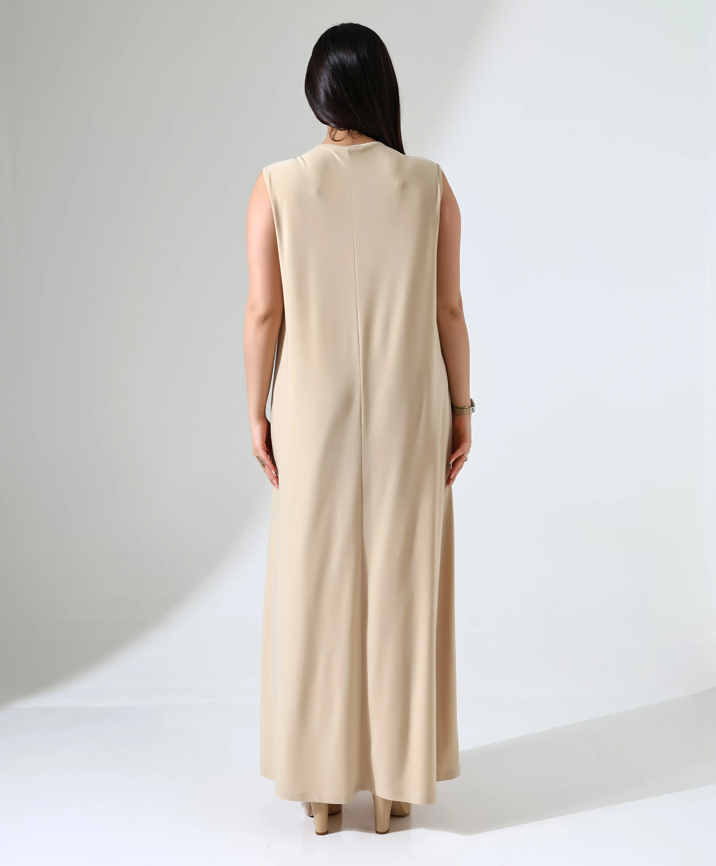 Sıfır Kol Uzun Elbise