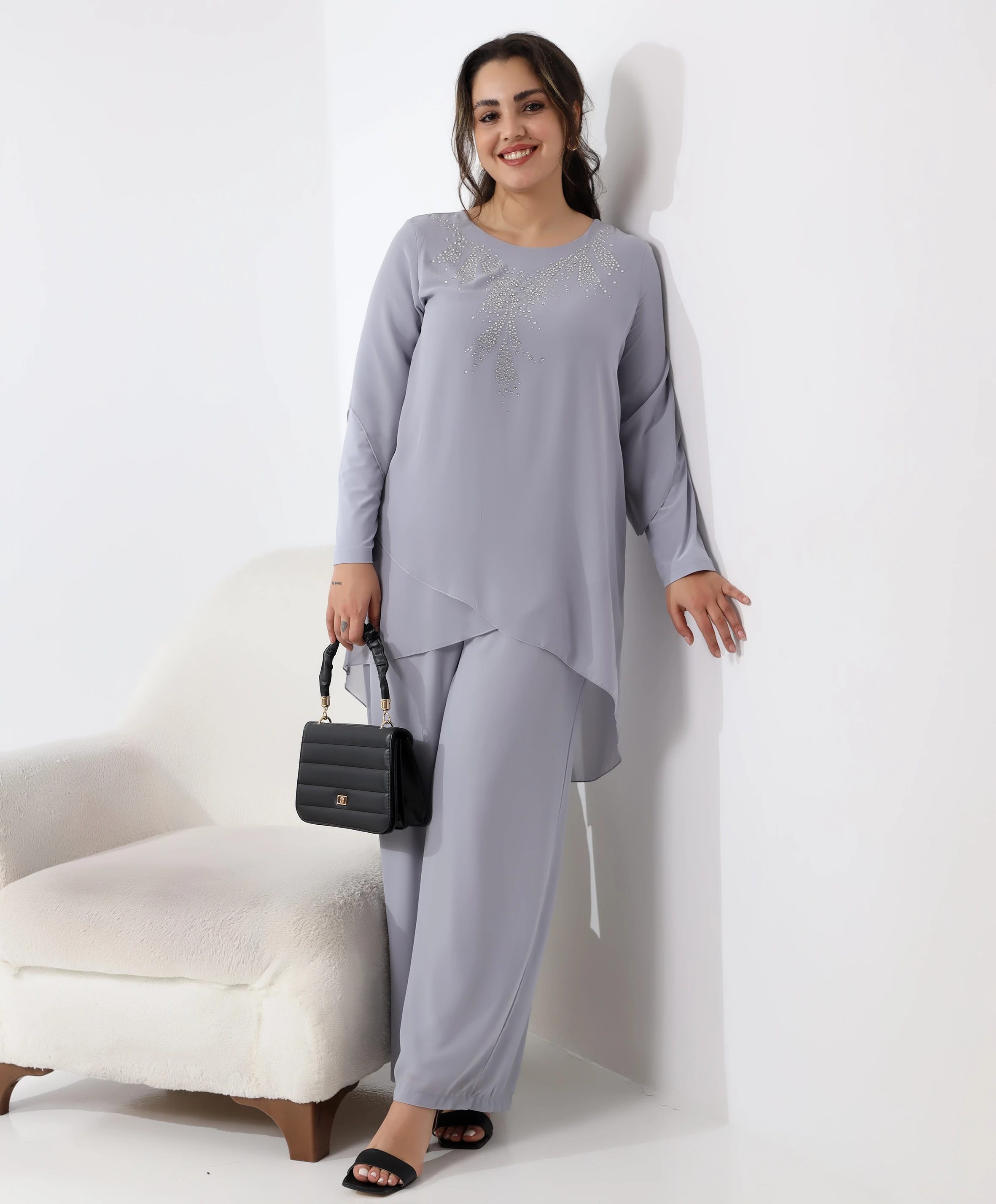 Kristal Detay Davet Tunik