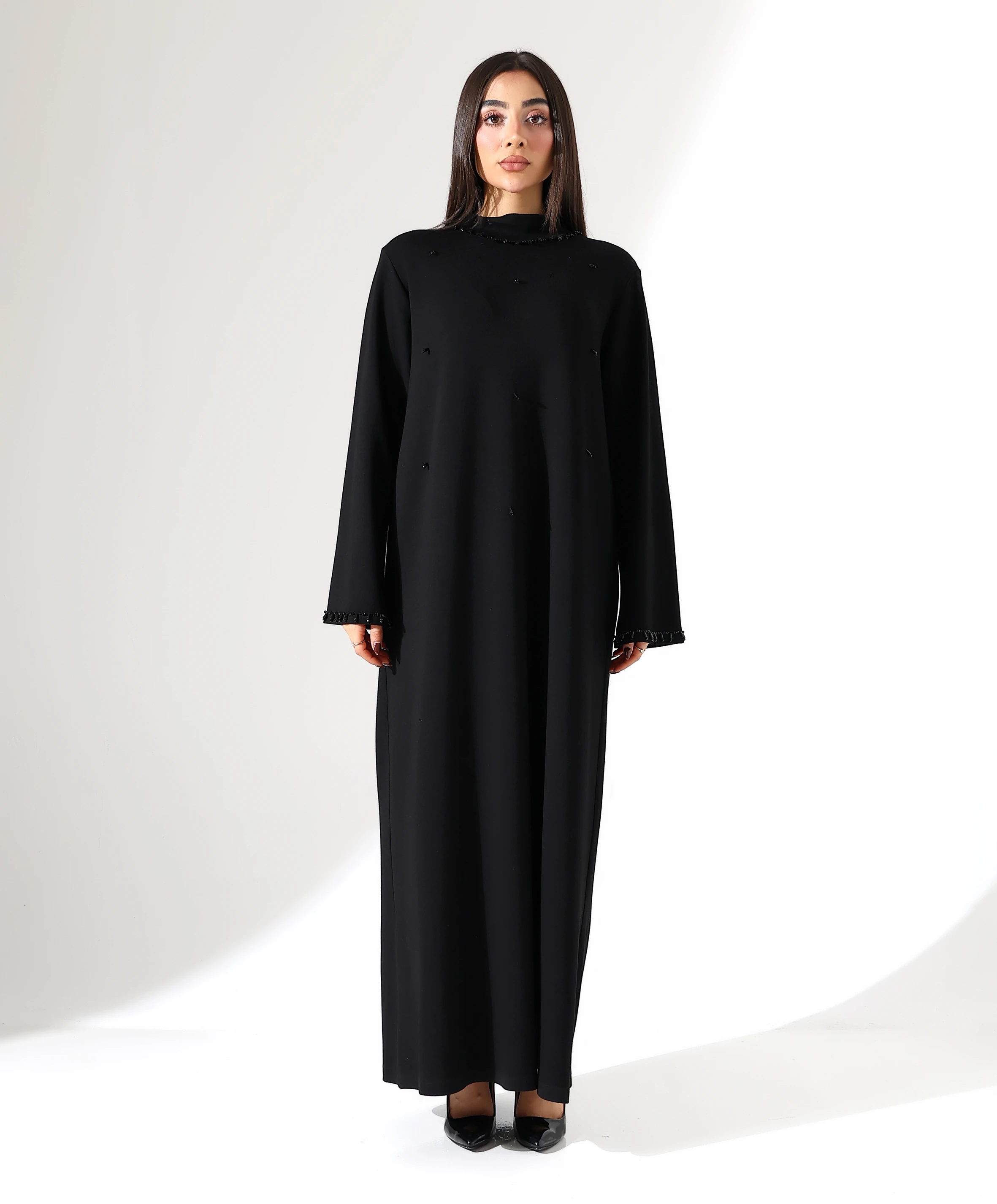 Modal Davet Elbise - Toptan - Siyah