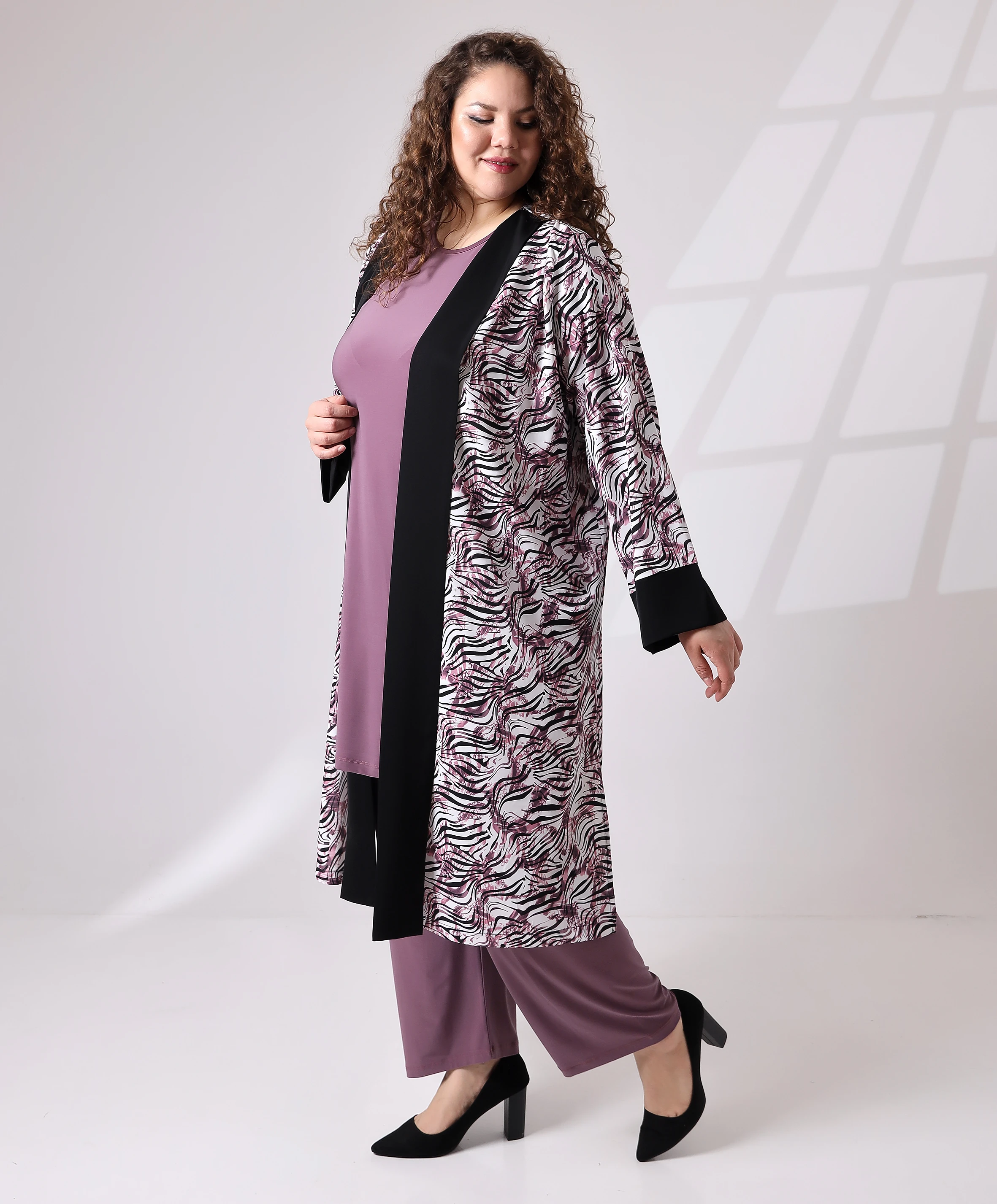 Büyük Beden Desenli Takım