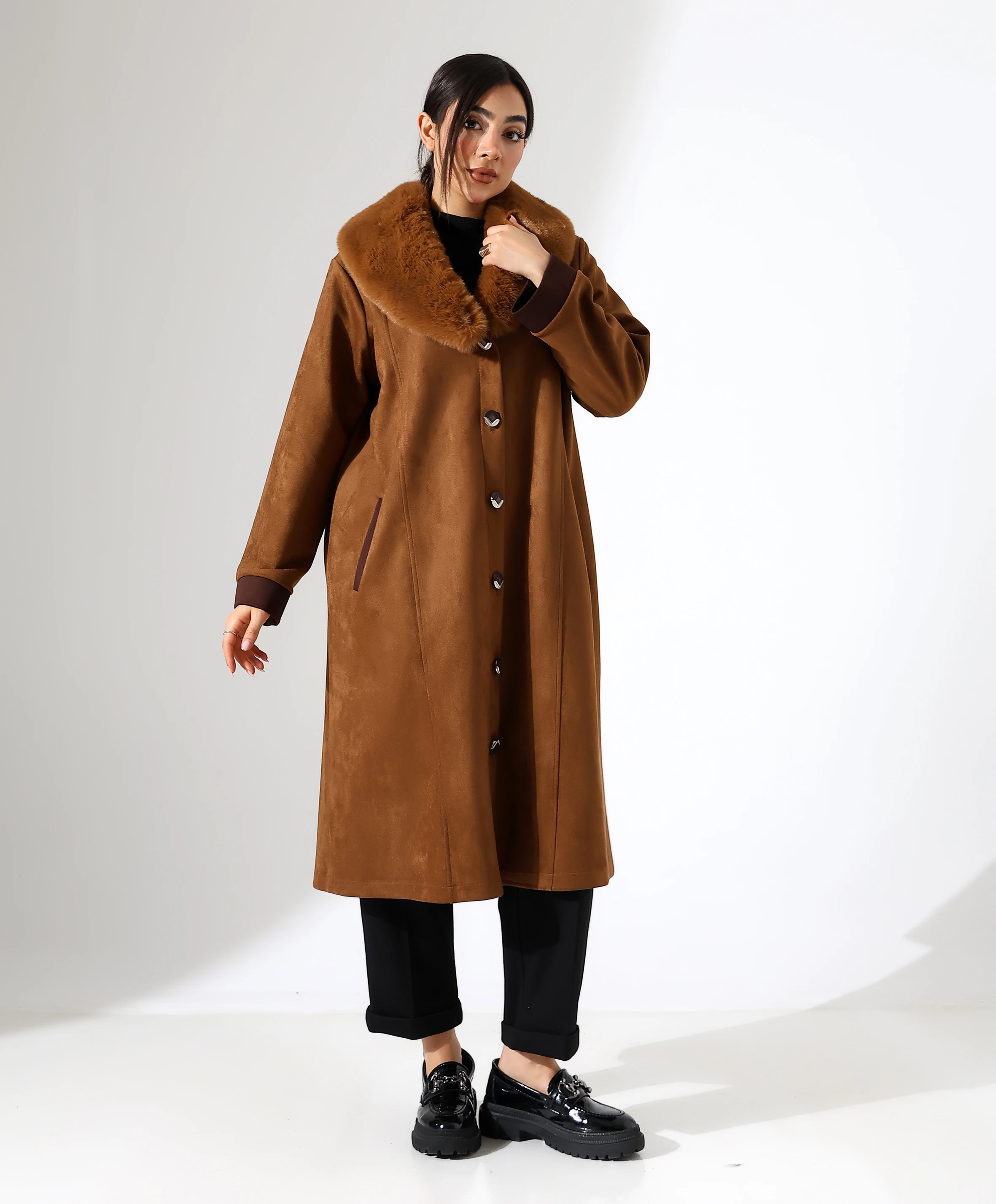 Şal Yaka Kaban - Toptan