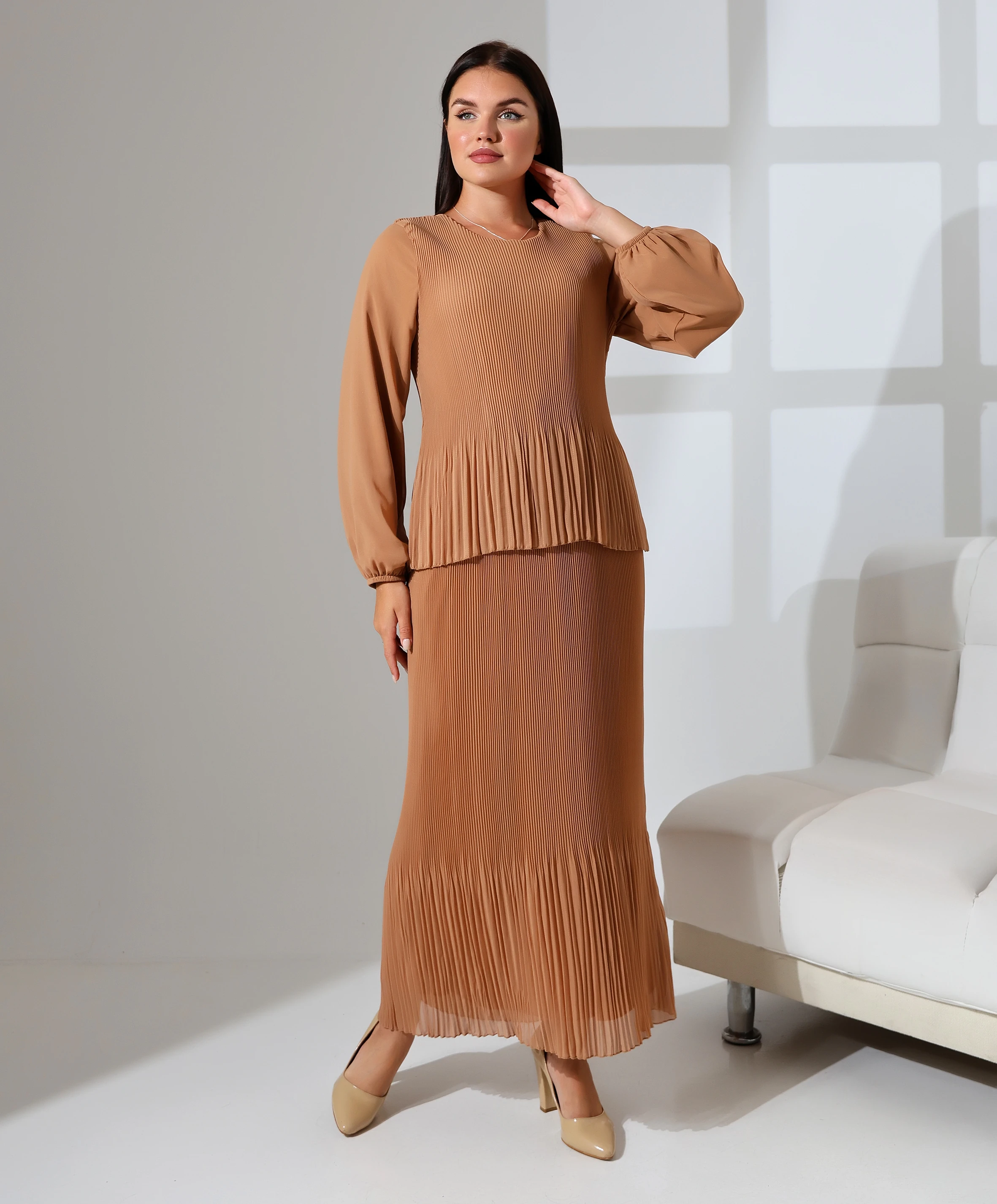 Ahenk Pilise Tesettür Elbise