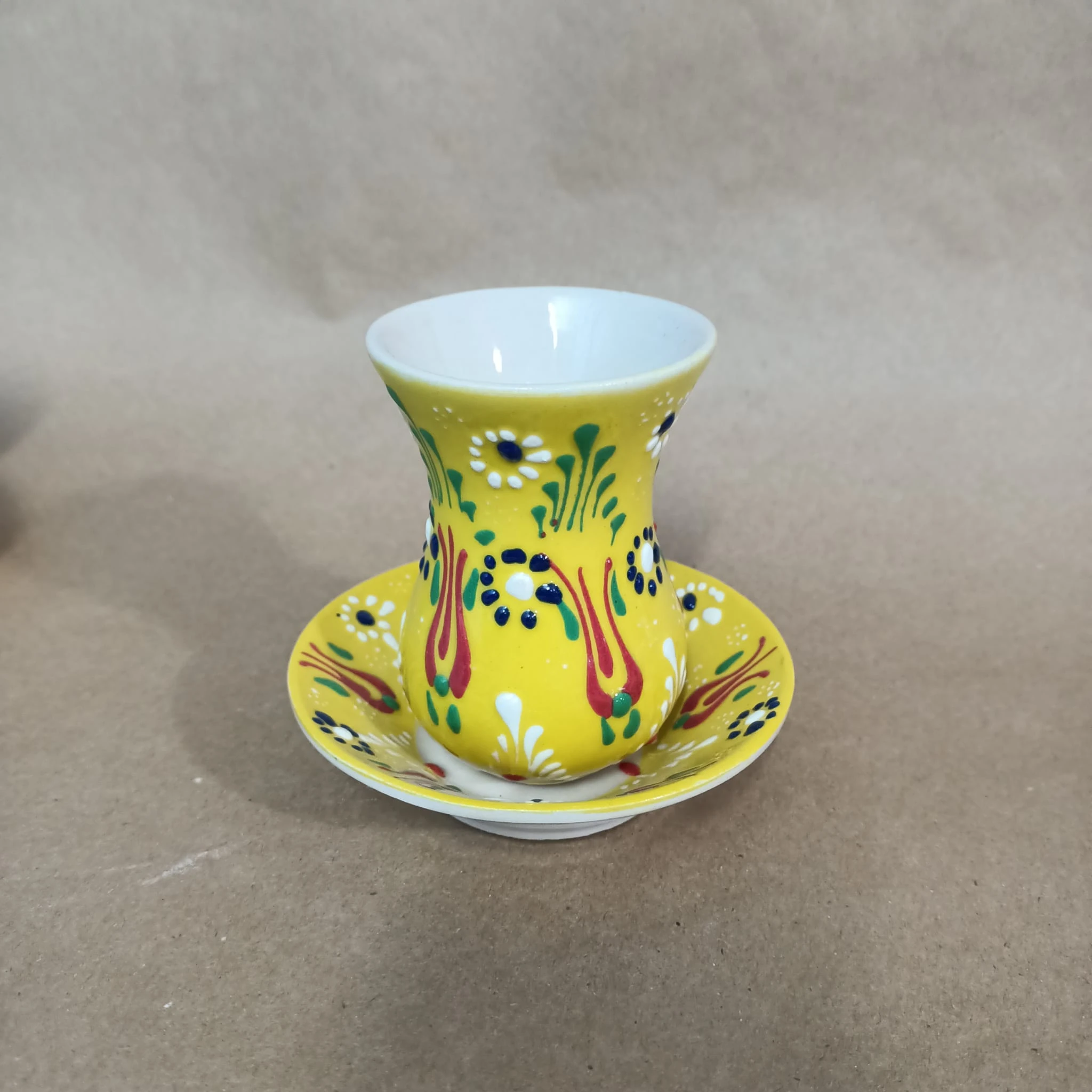 Sarı Çini Çay Bardağı