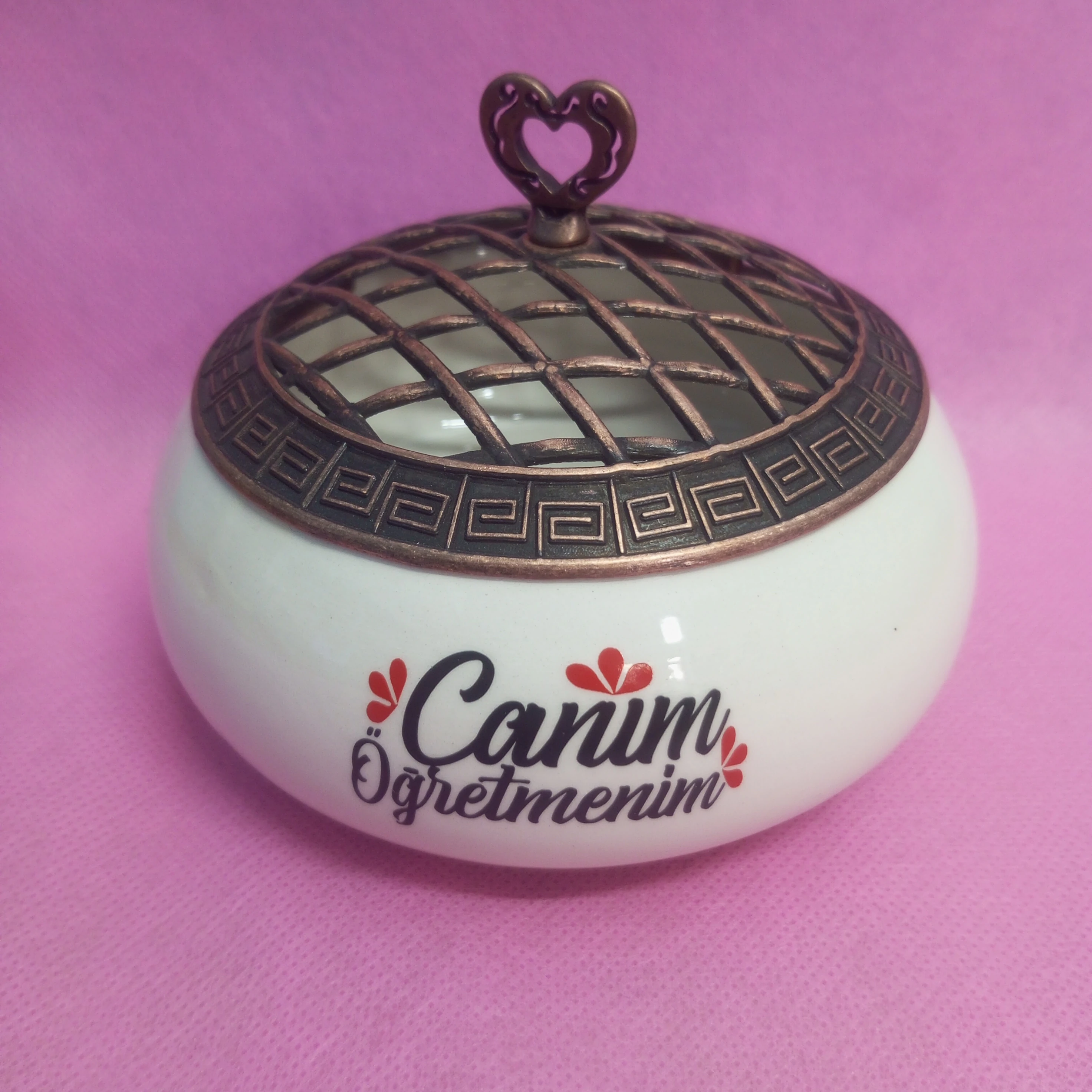 Canım Öğretmenim Geniş Çini Şekerlik
