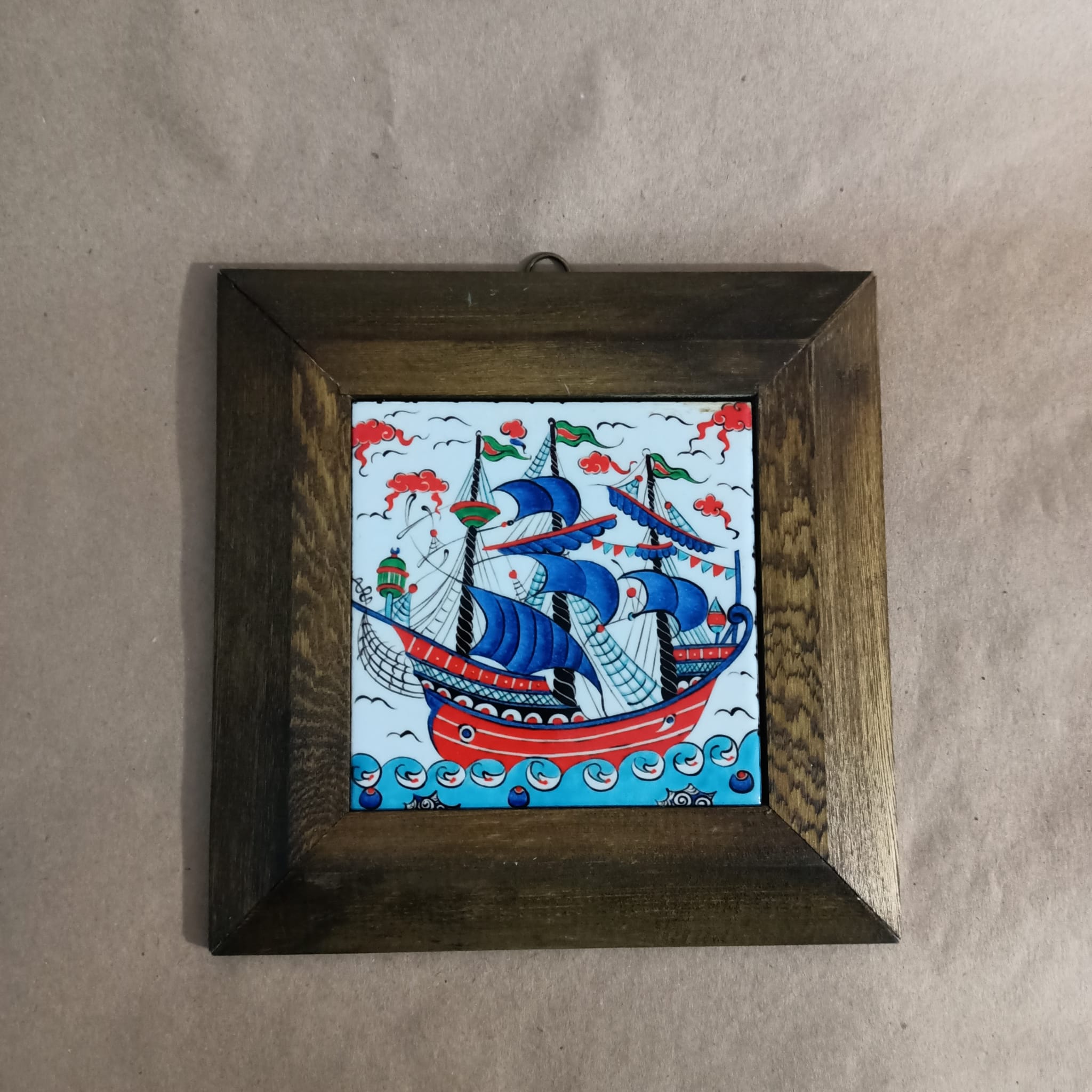 Kalyon Desenli Çini Karo