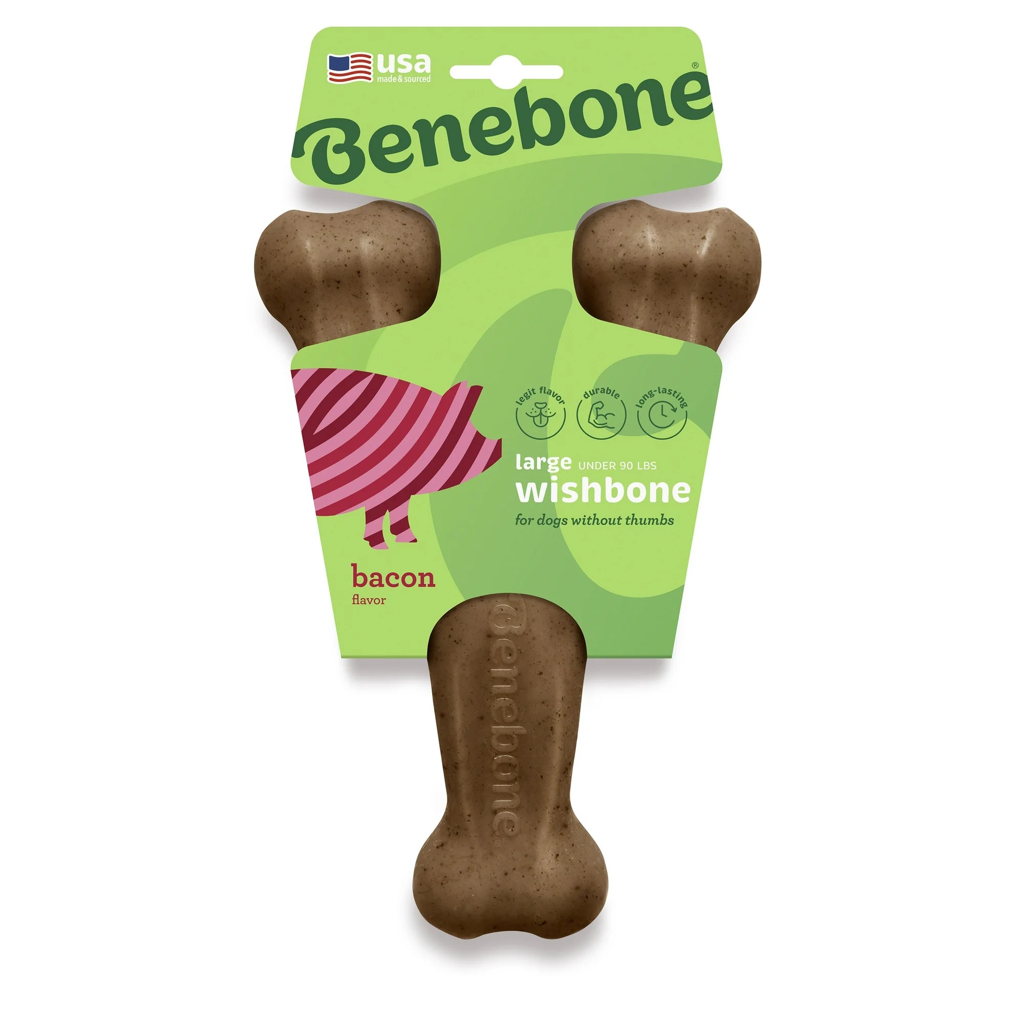 Benebone Gerçek Bacon Aromalı Köpek Çiğneme Oyuncağı Large