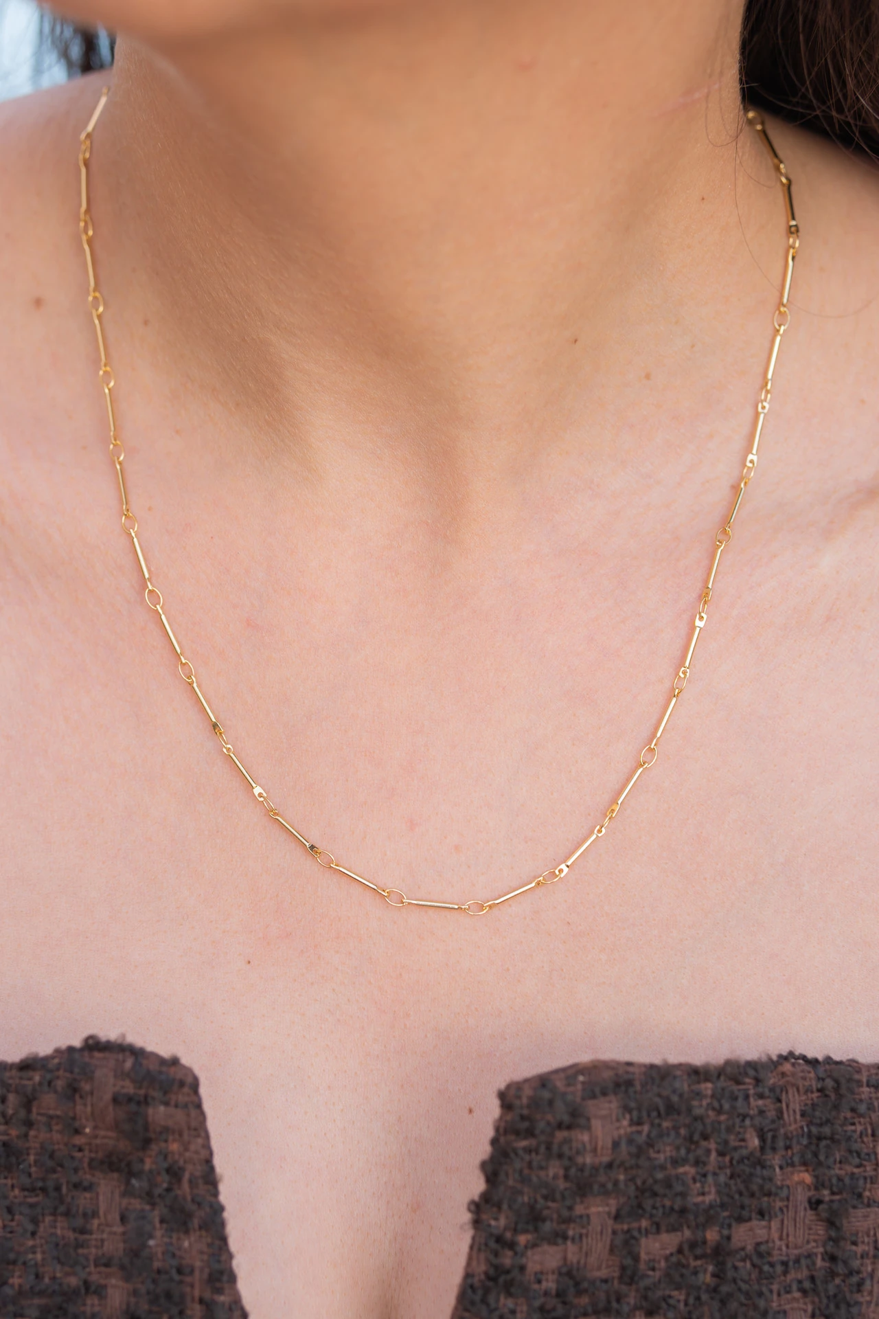 Papağan Kilitli Çubuk Zincir Kolye