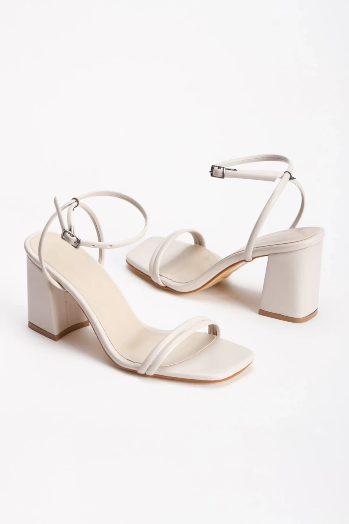 Vera Bej Açık Topuklu Ayakkabı