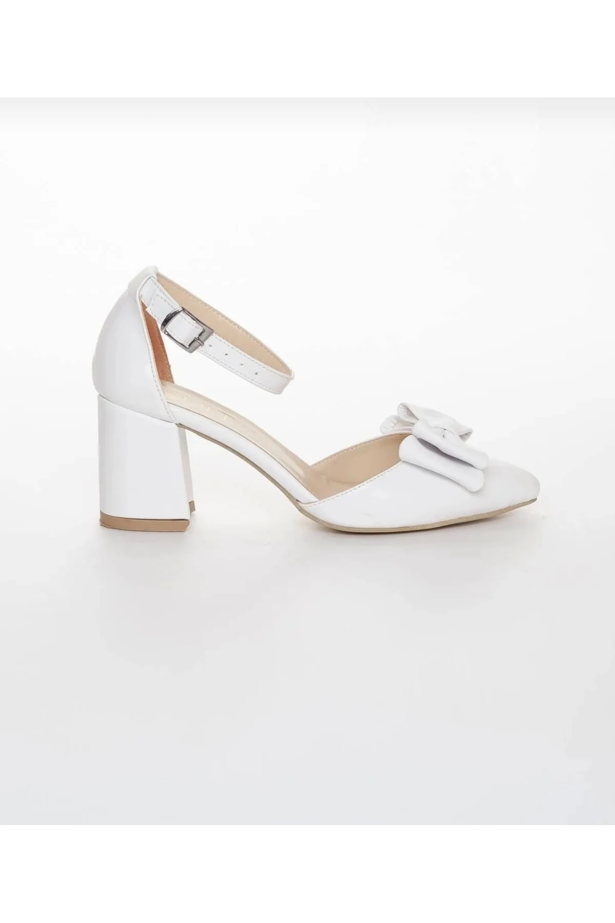 Arlo Fiyonklu Topuklu Ayakkabı - beyaz