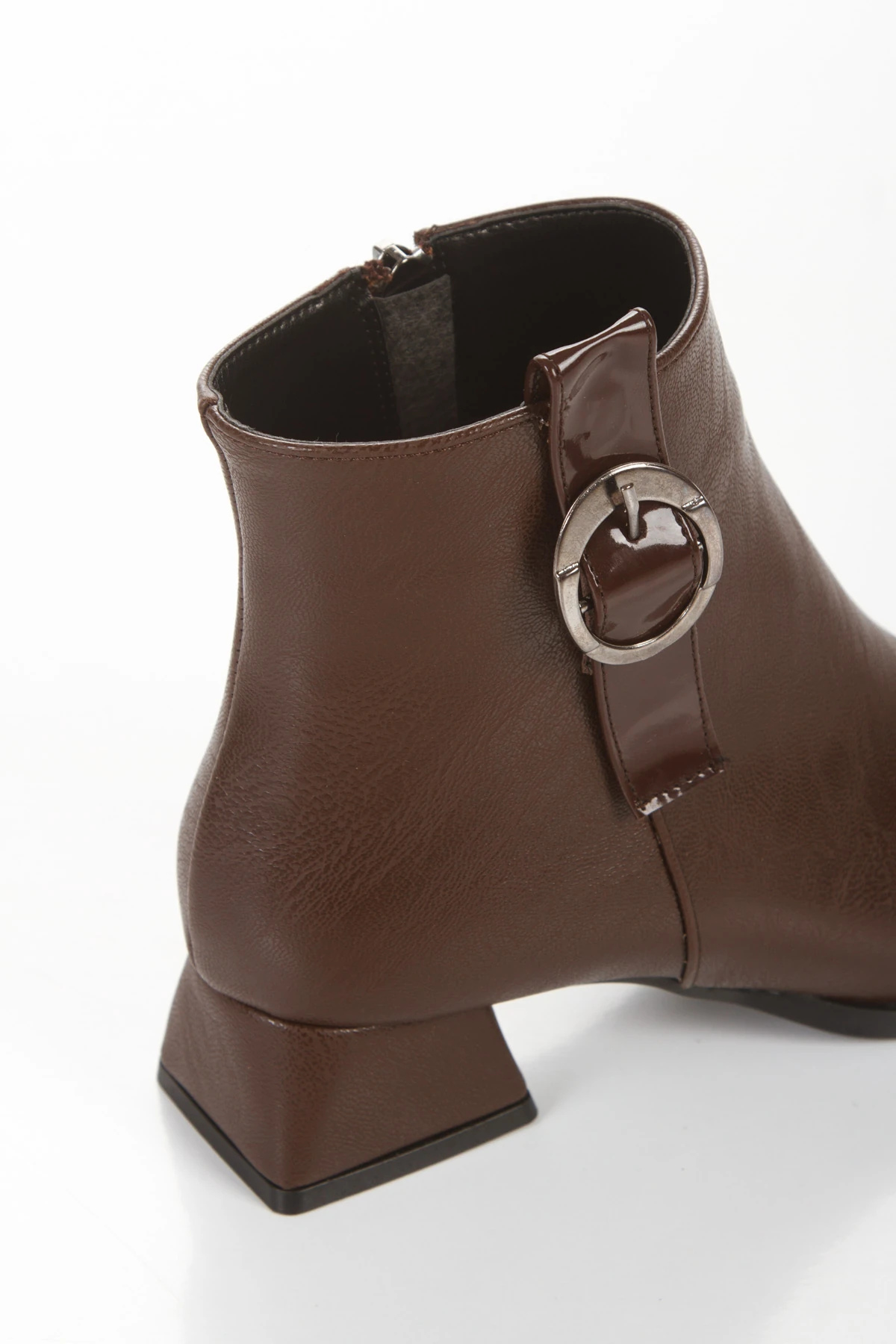 Bella Tokalı Kısa Topuklu Bot - kahverengi