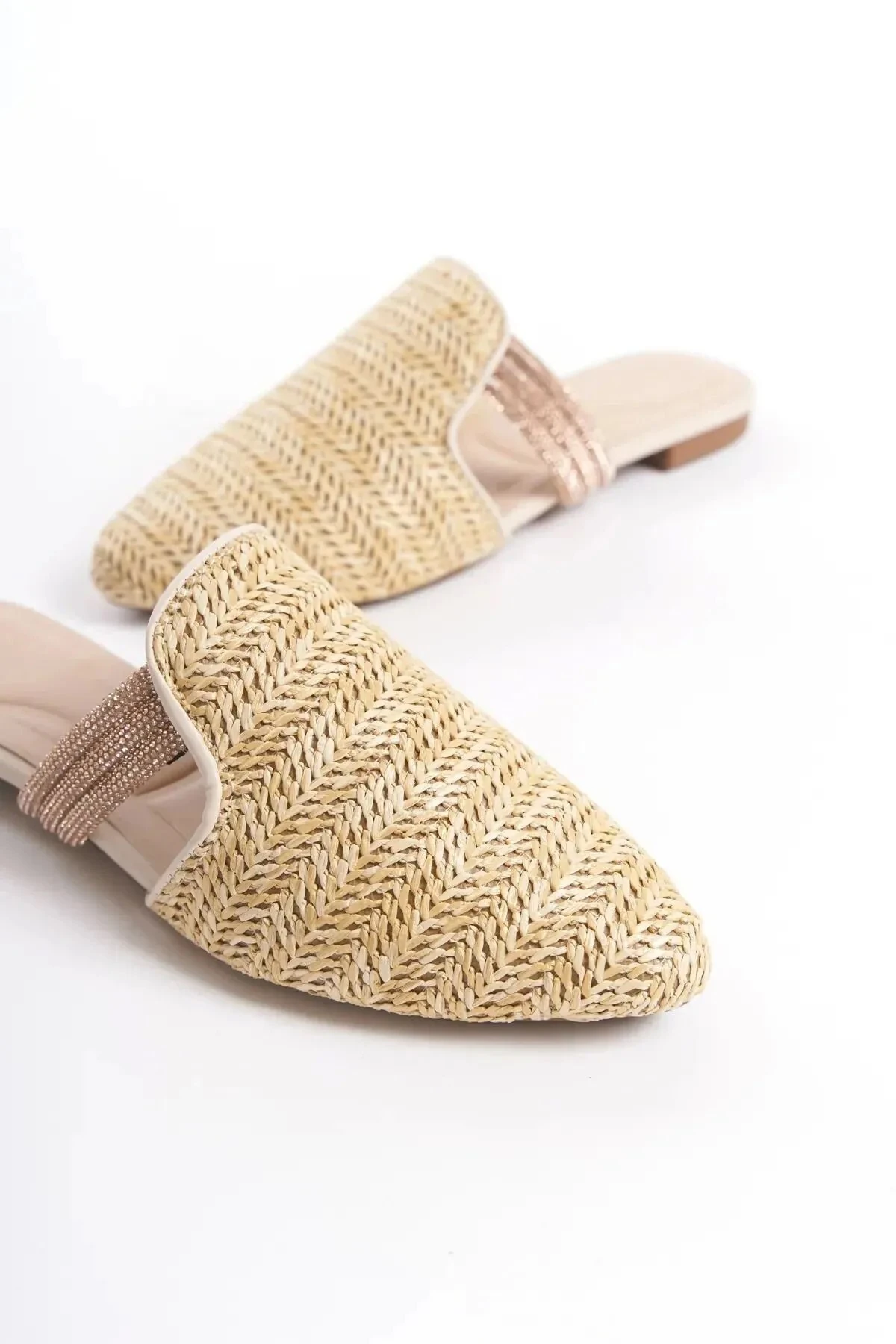 Kyra Hasır Terlik - bej