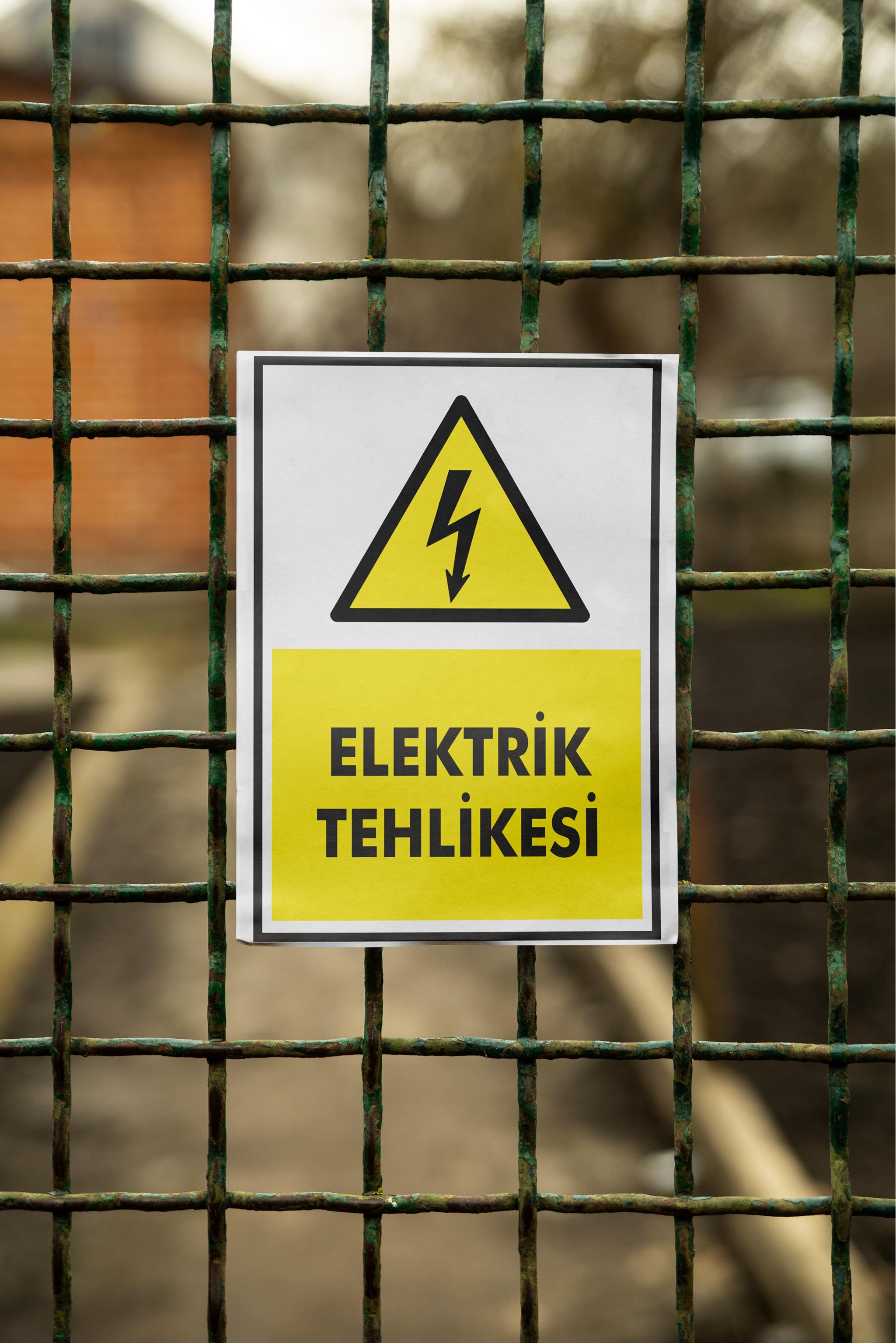 Elektrik Tehlikesi - İSG Uyarı Levhası