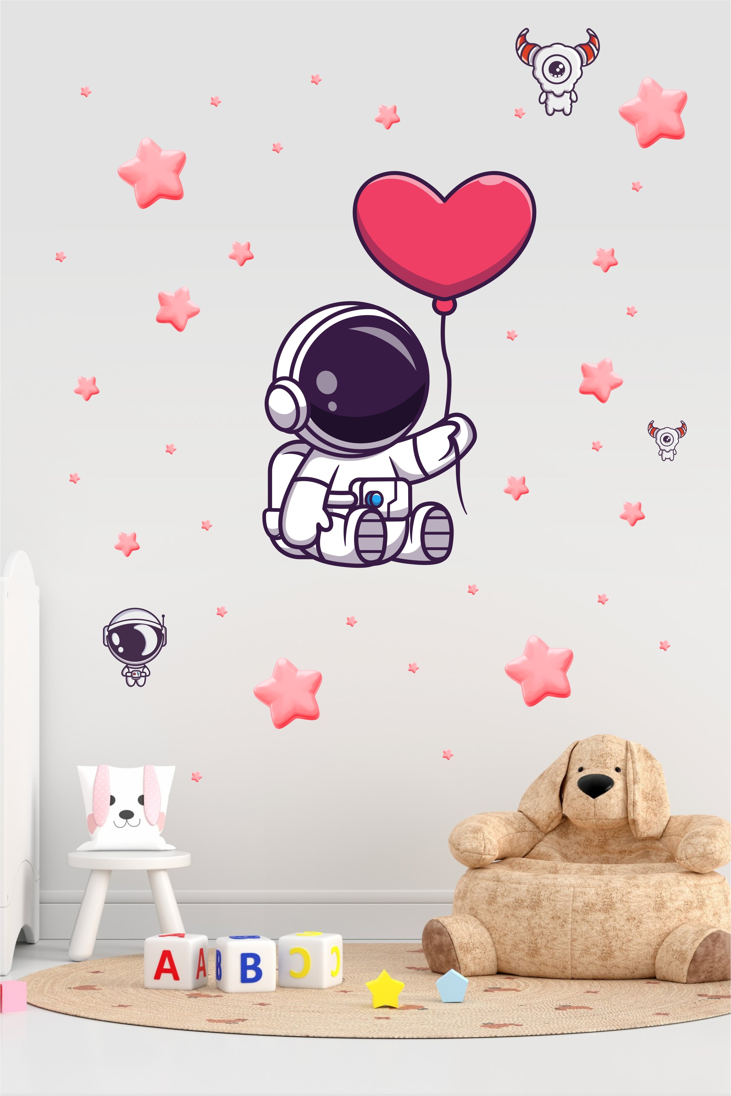 Çocuk Odası Duvar Sticker Seti - Uzay Yıldız Konsepti - SET3