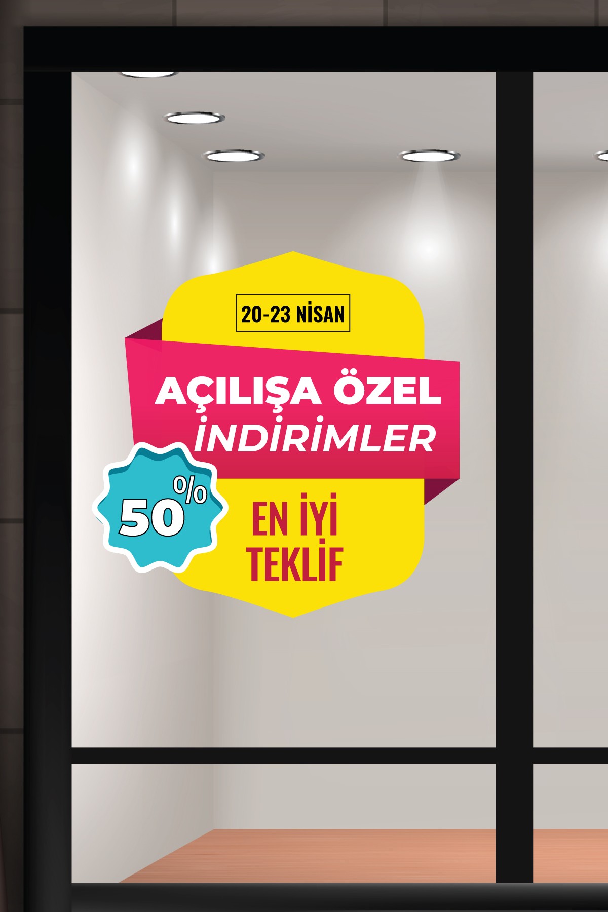 Vitrin Etiketi & Cam Sticker – Yapışkanlı Reklam Çözümleri - VTE5