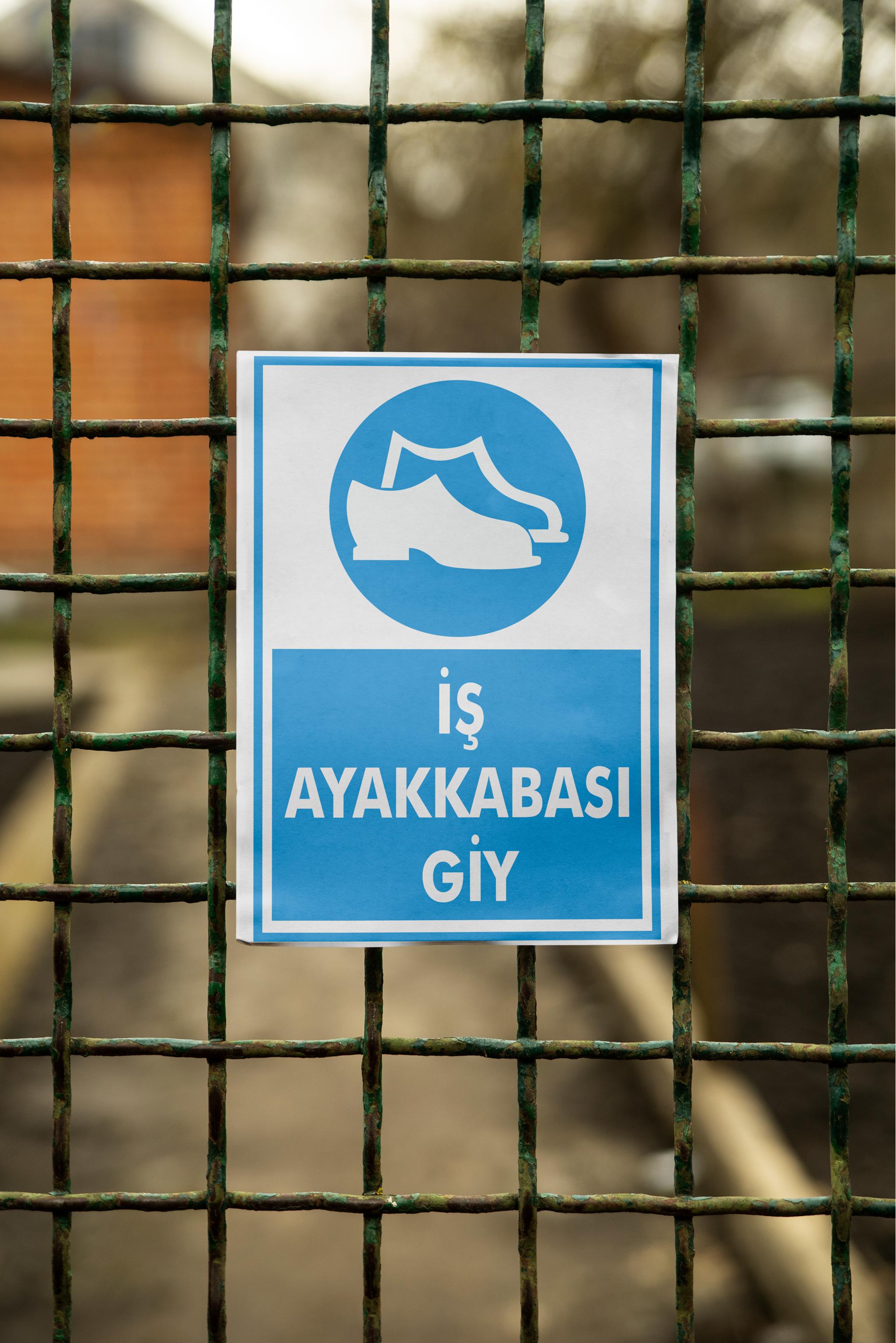 İş Ayakkabısı Giy - İSG Uyarı Levhası
