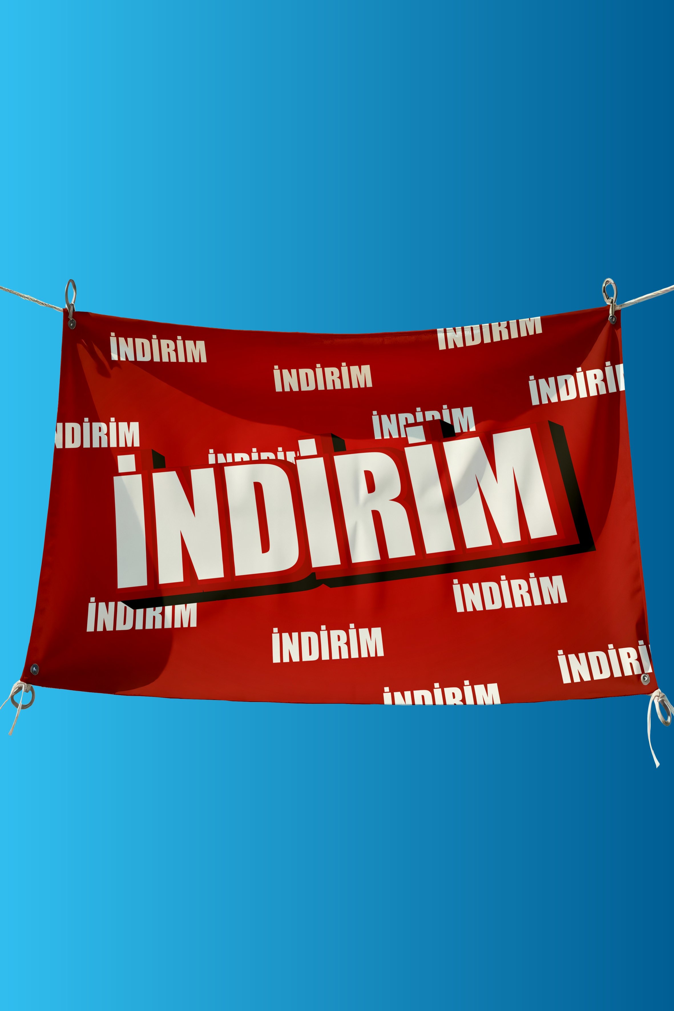 İndirim Pankartı & Kampanya Afişi | Tüm Sektörlere Uygun - Dış / İç Mekân İçin - Afiş1