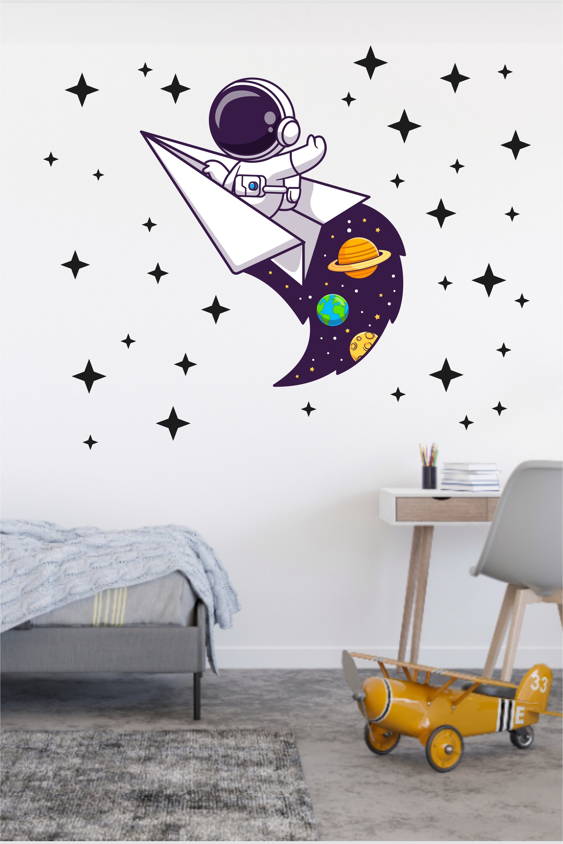 Çocuk Odası Duvar Sticker Seti - Uzay Yıldız Konsepti - SET6